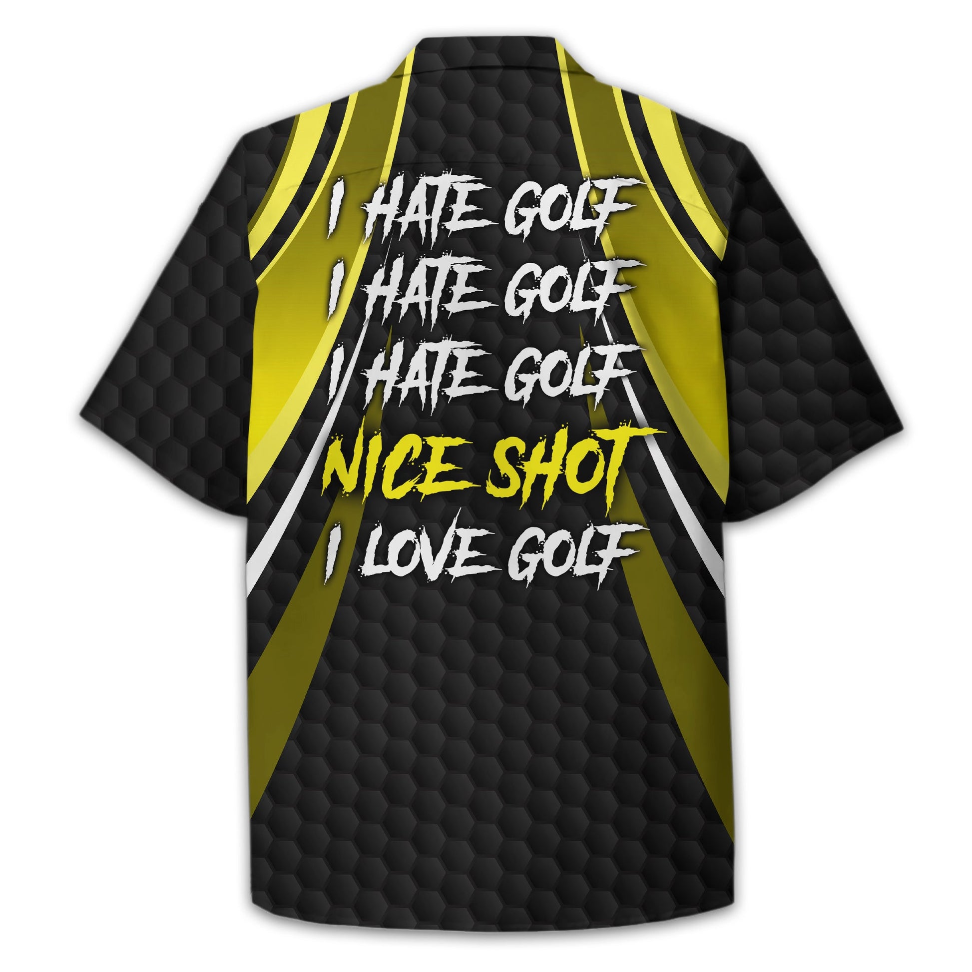 I Hate Golf Custom Men's Golf Polo Shirt, Funny Golf Shirt, Gift For Golfer