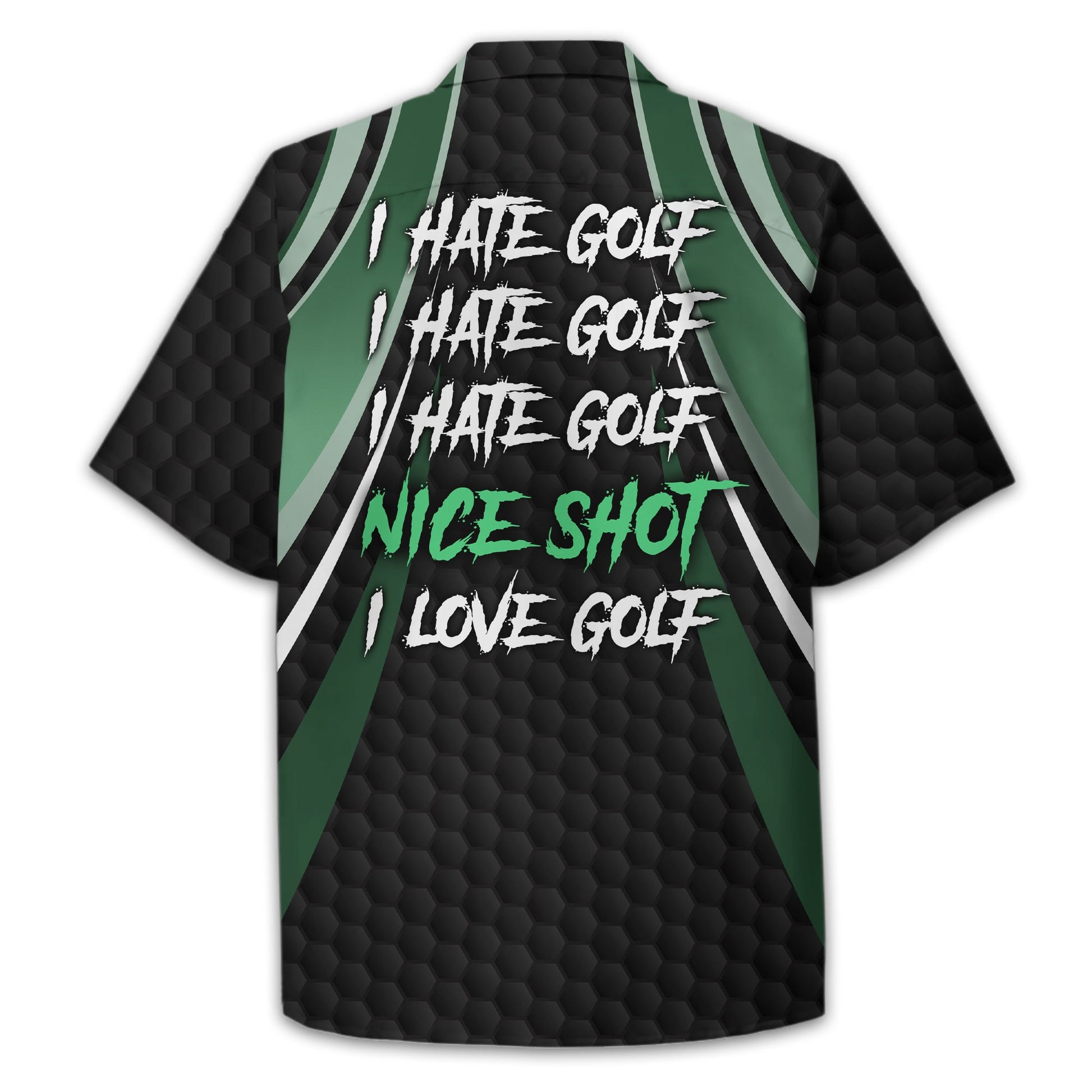 I Hate Golf Custom Men's Golf Polo Shirt, Funny Golf Shirt, Gift For Golfer