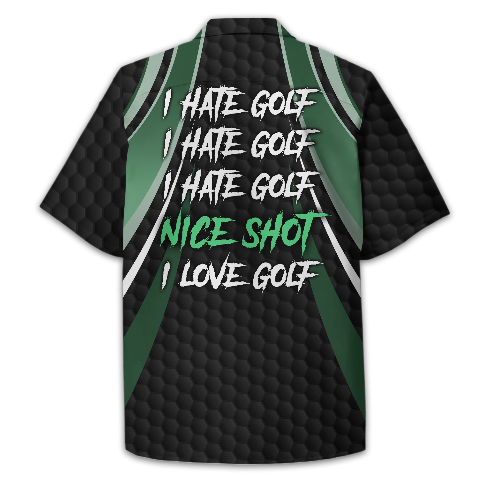 I Hate Golf Custom Men's Golf Polo Shirt, Funny Golf Shirt, Gift For Golfer