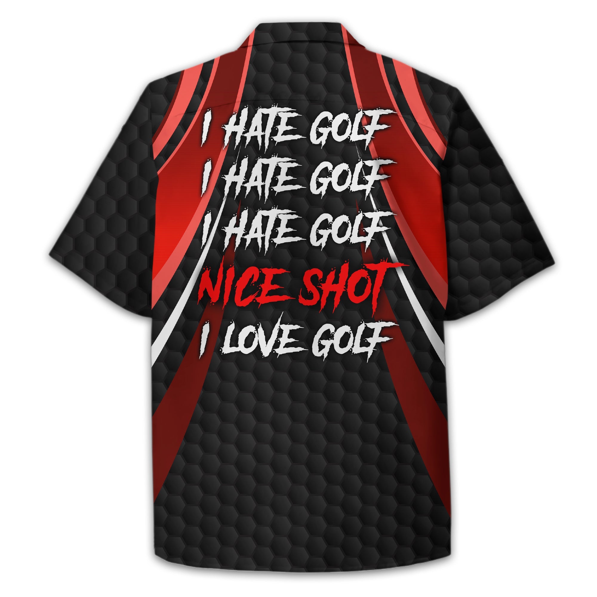 I Hate Golf Custom Men's Golf Polo Shirt, Funny Golf Shirt, Gift For Golfer