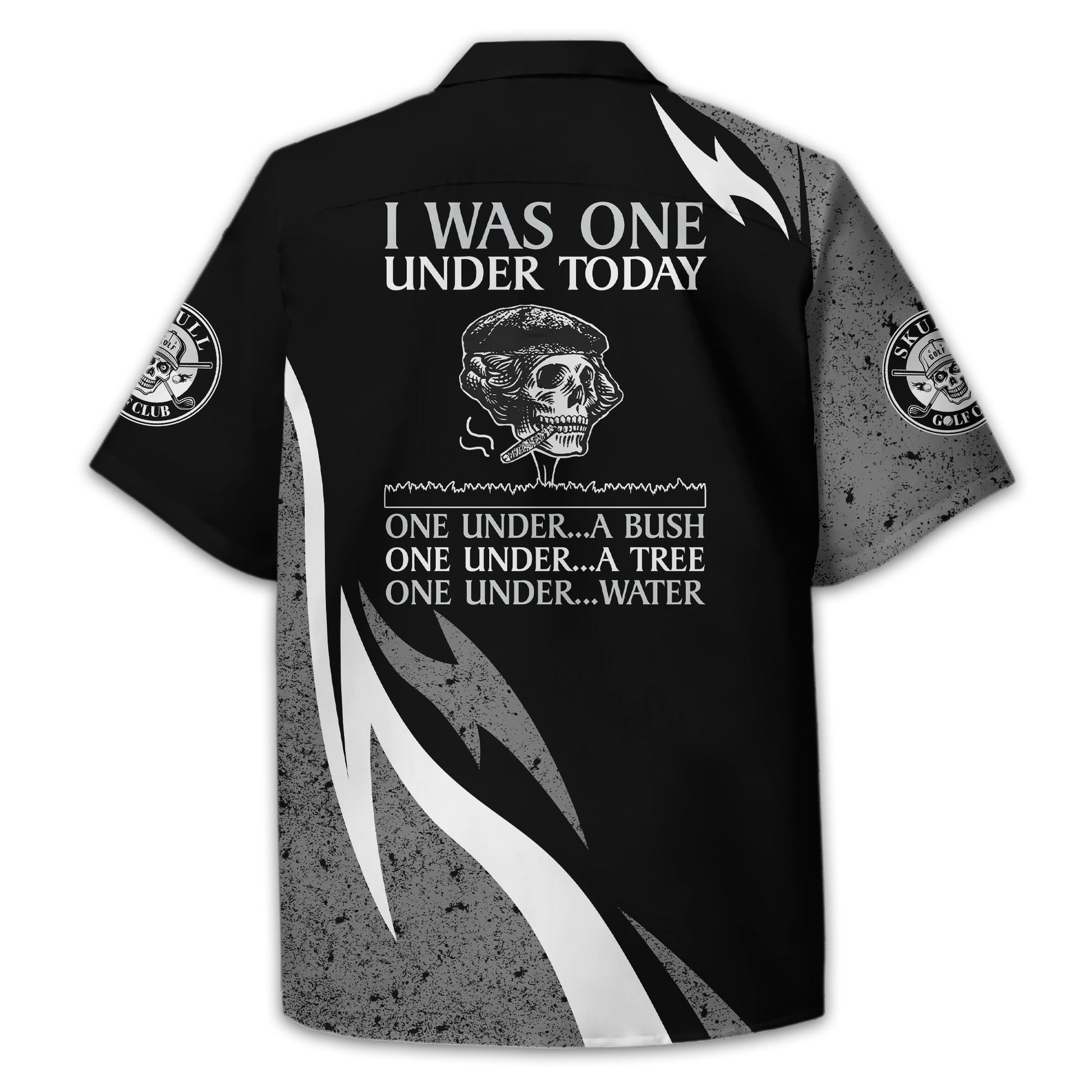 I Was One Under Today Custom Golf Polo Shirt, Skull Golf Shirt, Gift For Golfers, Funny Golf Polo Shirt