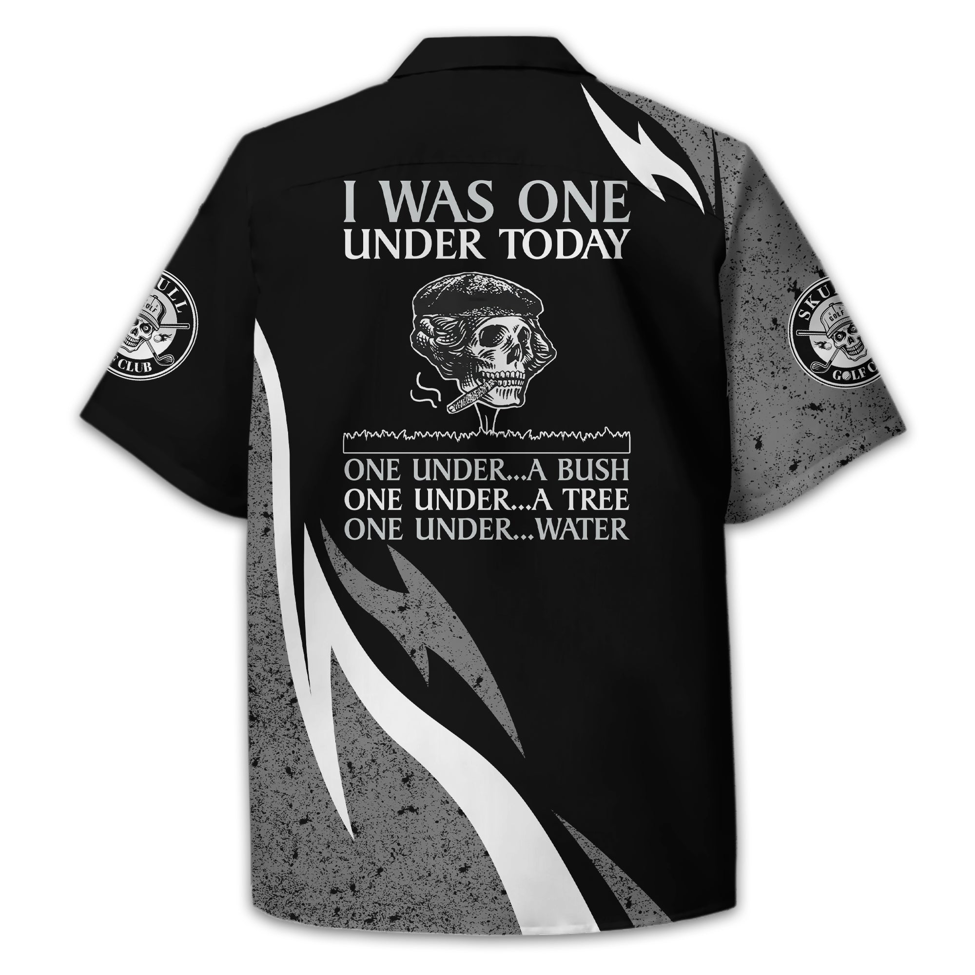 I Was One Under Today Custom Golf Polo Shirt, Skull Golf Shirt, Gift For Golfers, Funny Golf Polo Shirt
