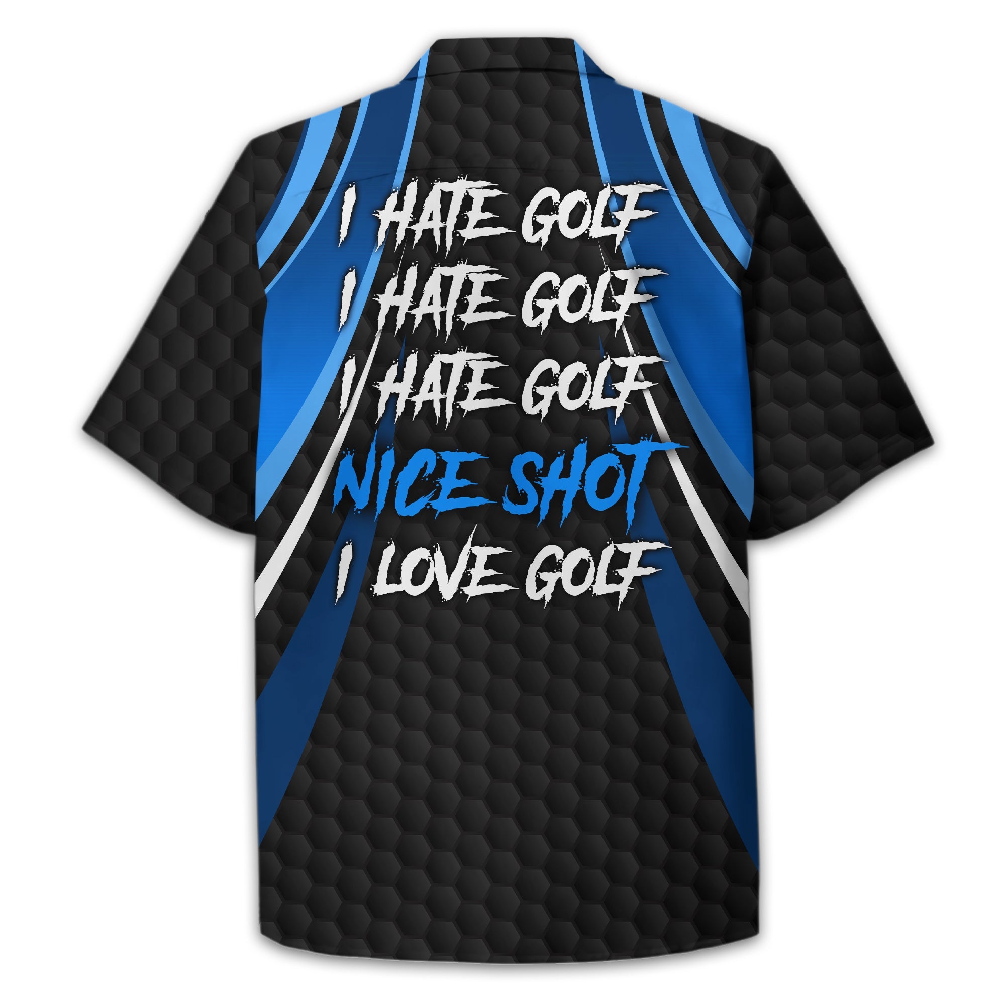 I Hate Golf Custom Men's Golf Polo Shirt, Funny Golf Shirt, Gift For Golfer