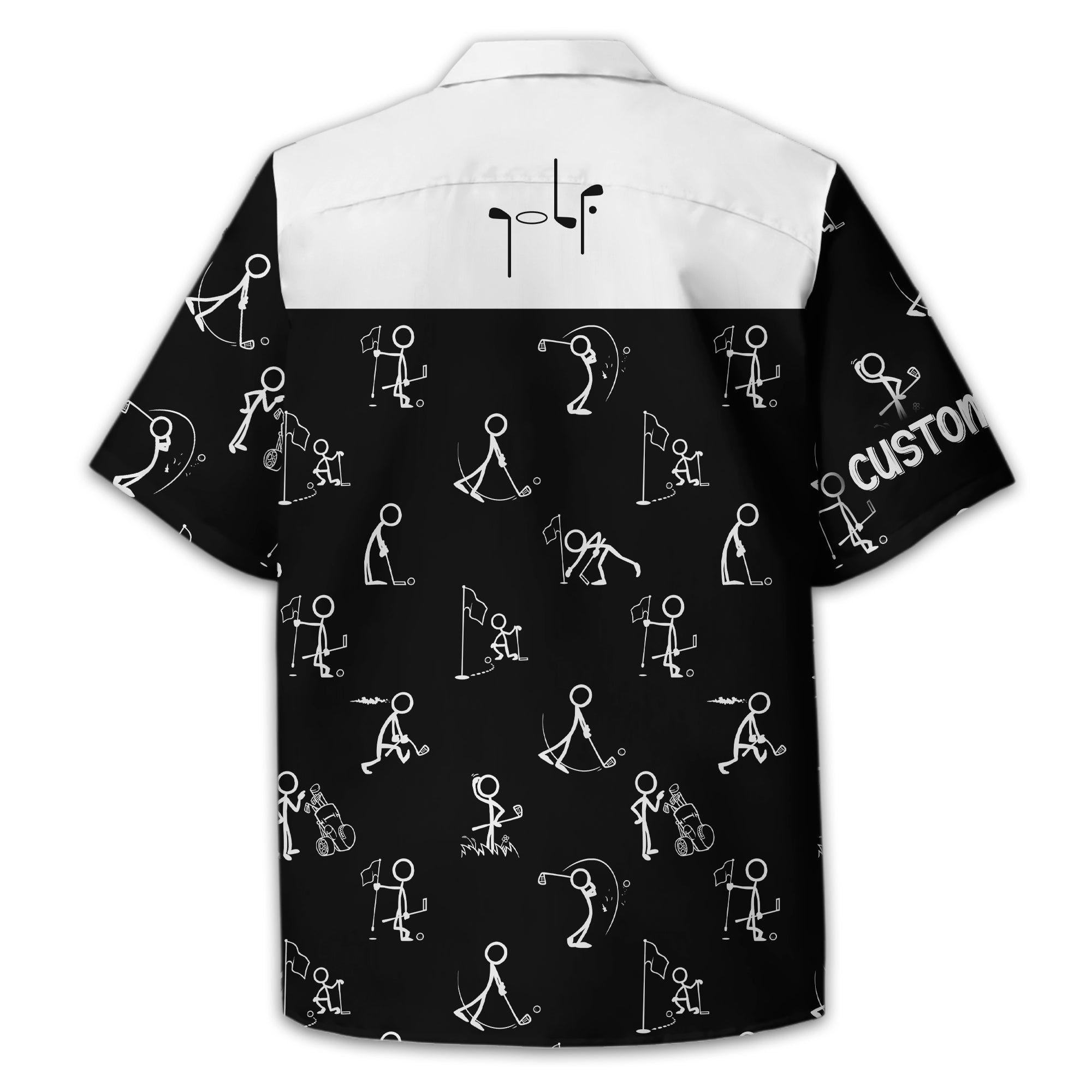 Funny Stick Figure Golf Polo Shirt, Gift For Golfers, Golf Gift For Him