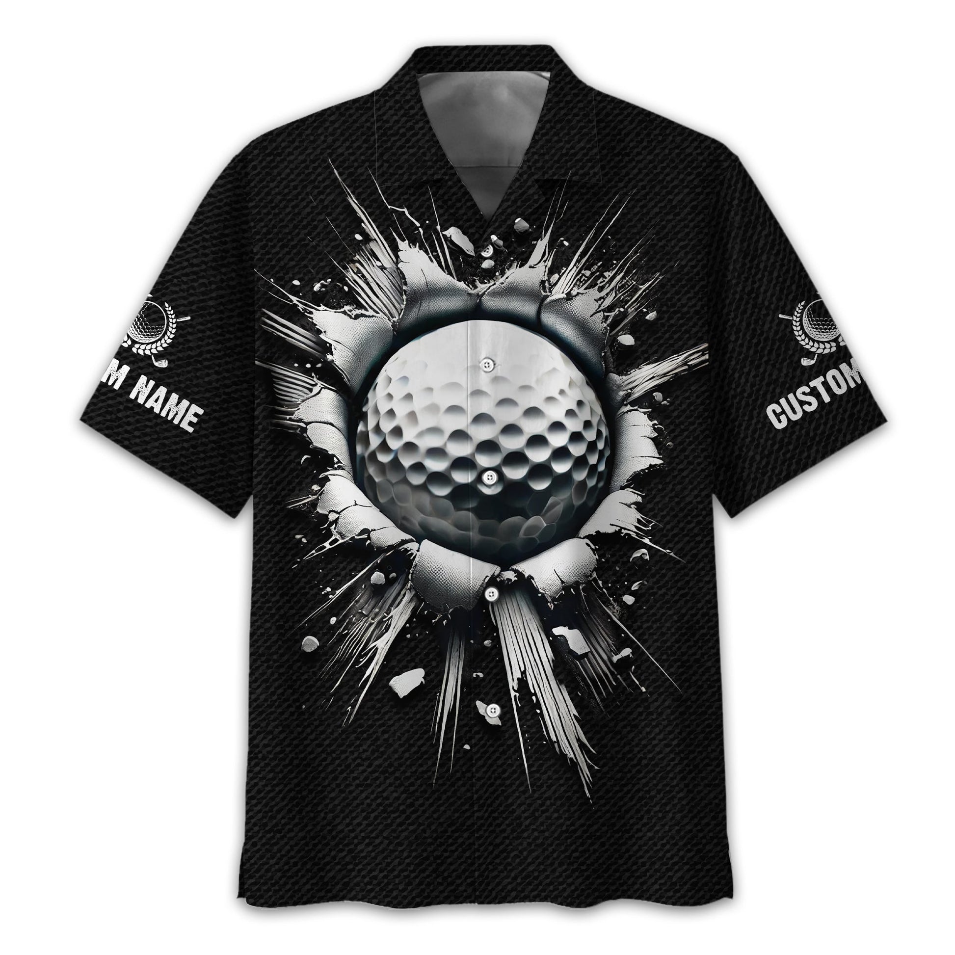 Personalized Black Golf Polo Shirt, Golf Shirt, Gift For Golfers