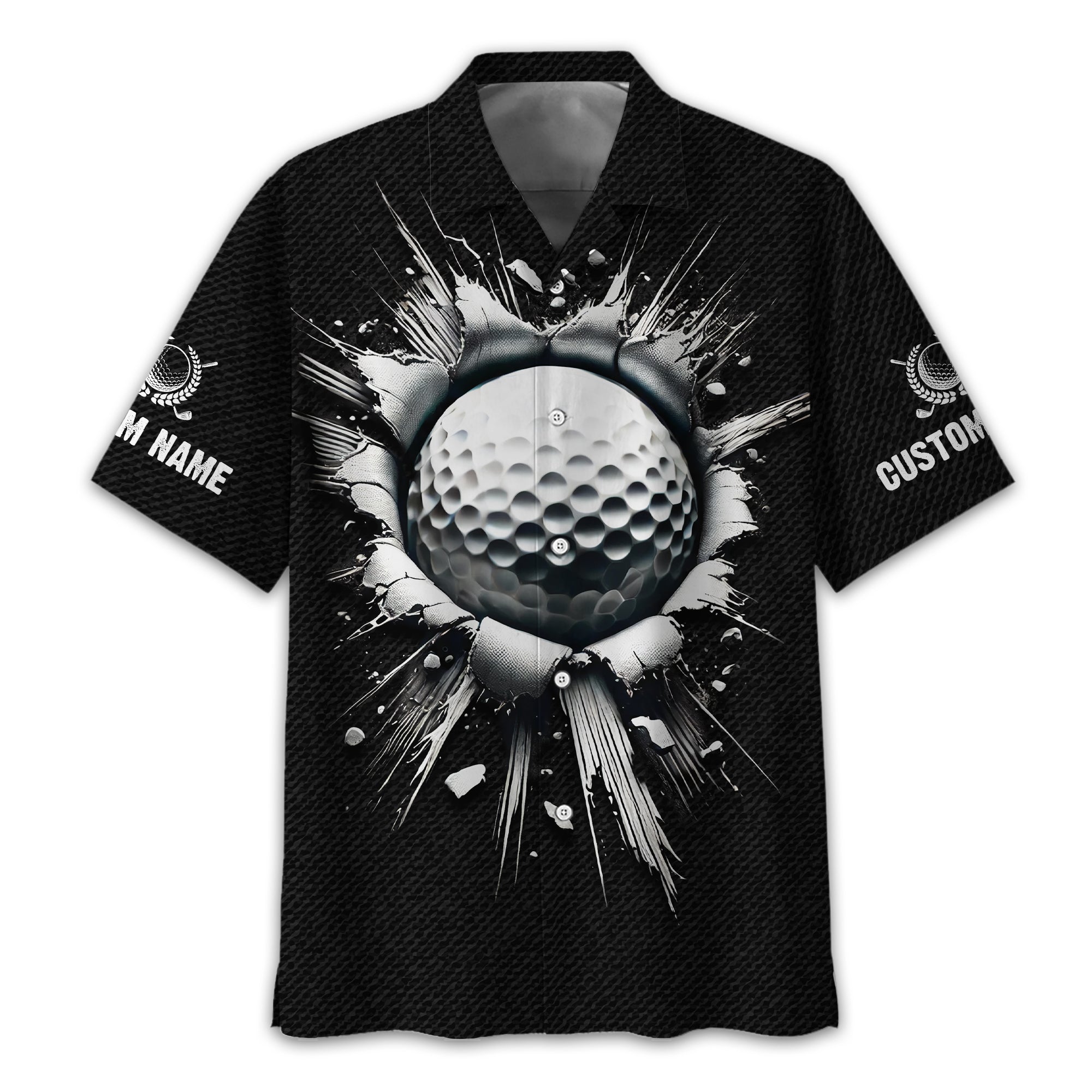 Personalized Black Golf Polo Shirt, Golf Shirt, Gift For Golfers