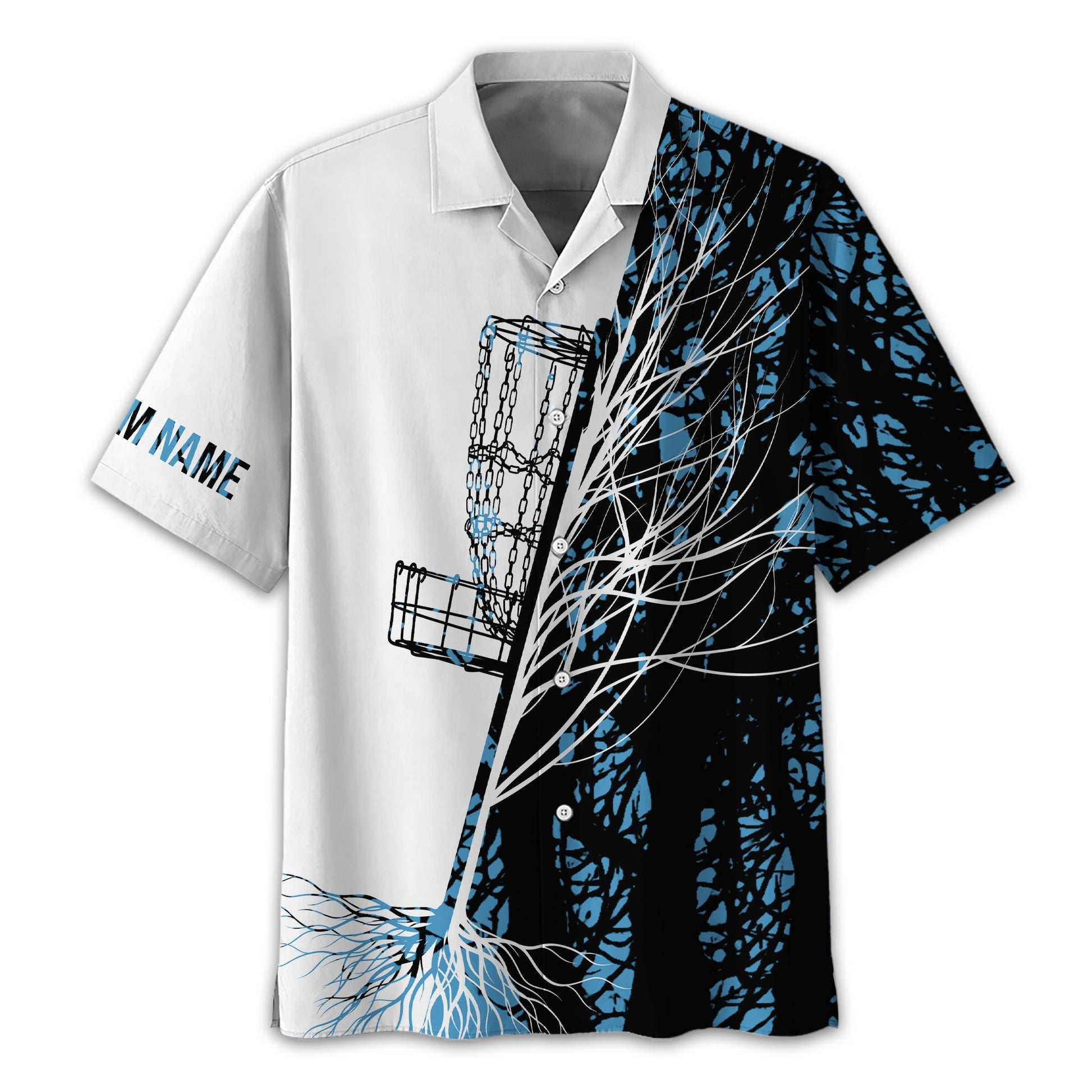 Personalized Tree And Basket Golf Polo Shirt, Gift For Golfers, Golf Gift For Men