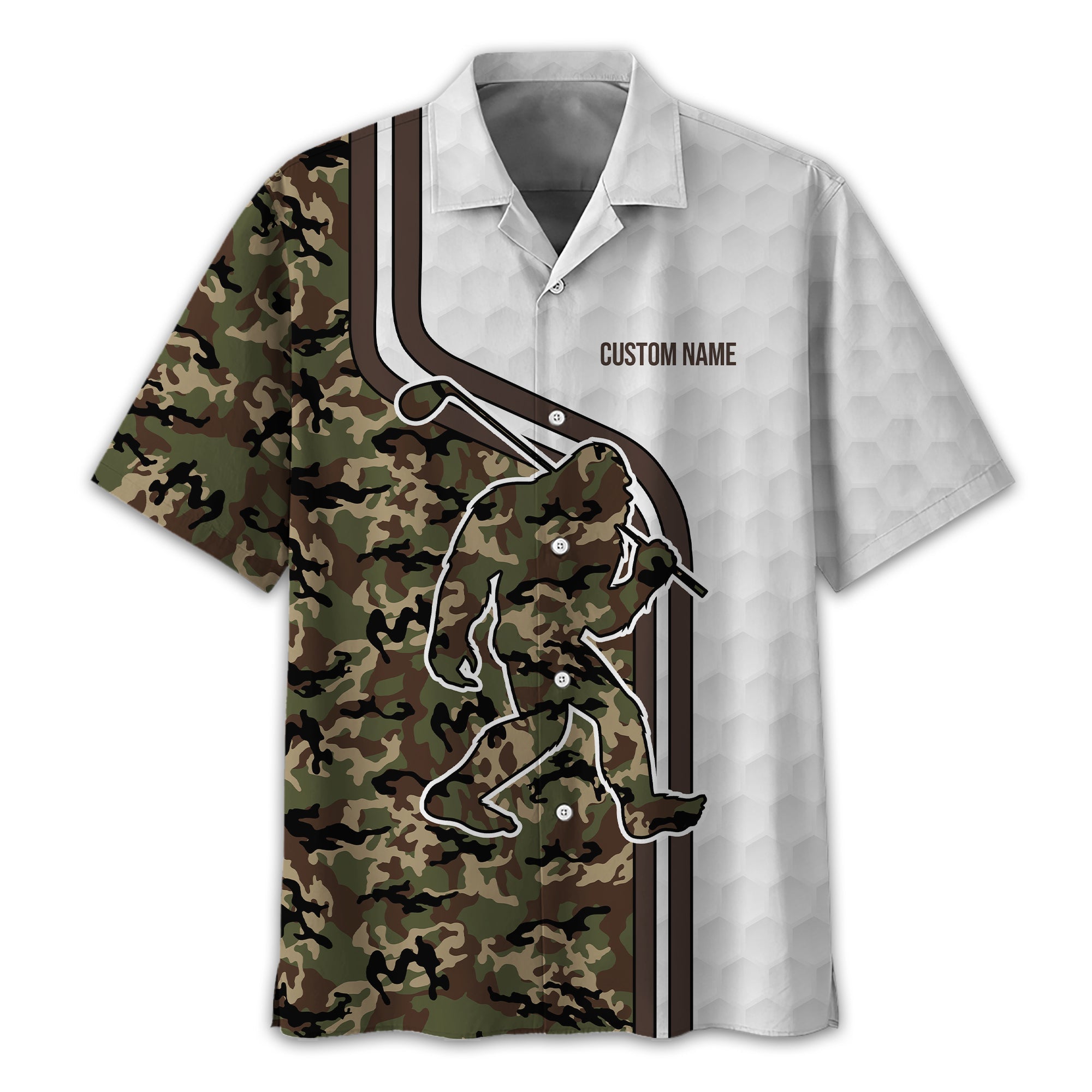 Funny Bigfoot Custom Golf Polo Shirt, Golf Shirt For Men, Gift For Golfers