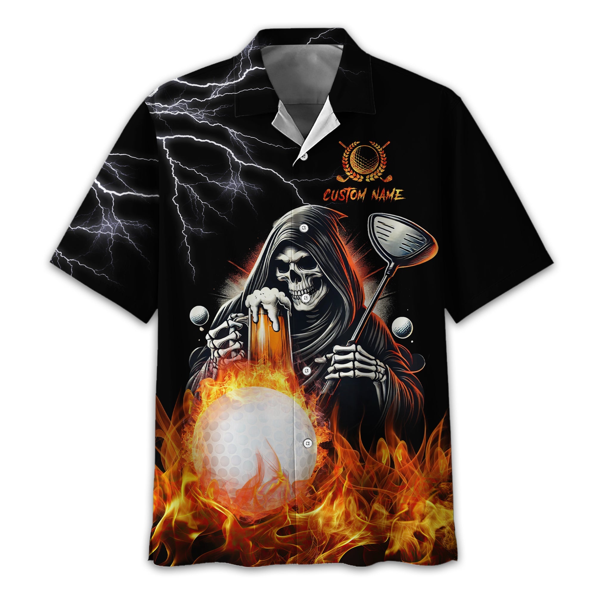 Golf & Beer Thats Why Im Here Custom Golf Shirt, Personalized Golf Shirt, Unique Gift For Golfer