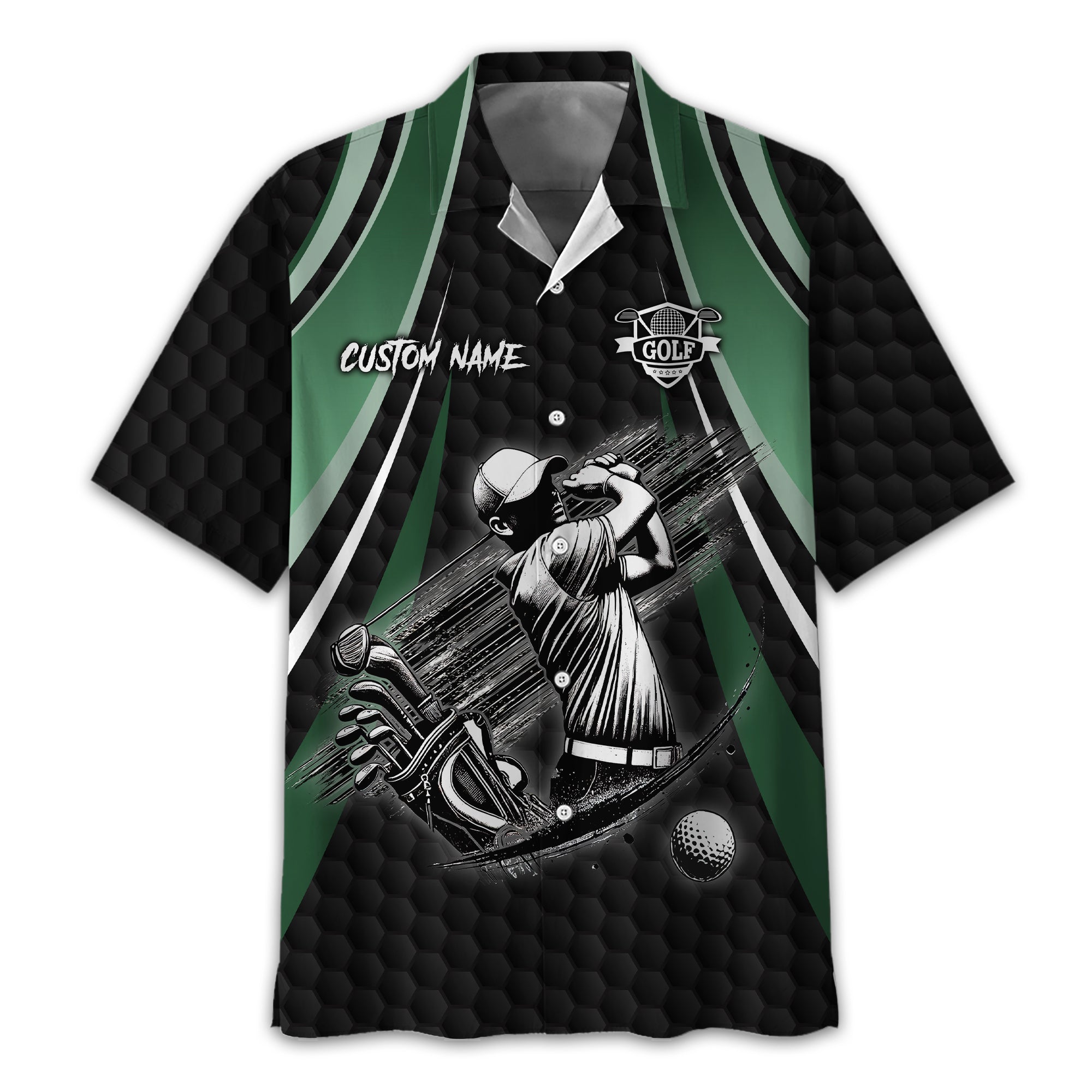 I Hate Golf Custom Men's Golf Polo Shirt, Funny Golf Shirt, Gift For Golfer