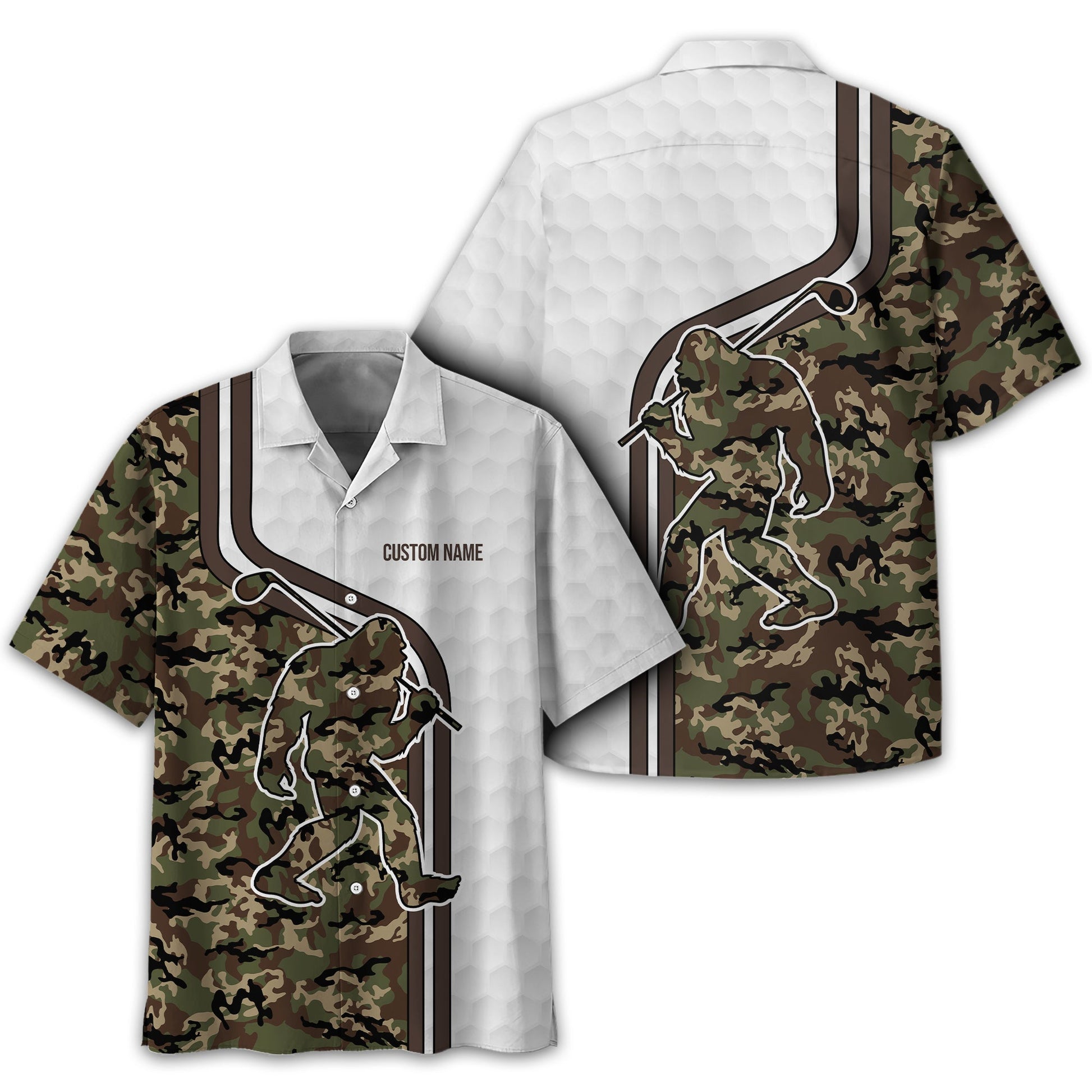 Funny Bigfoot Custom Golf Polo Shirt, Golf Shirt For Men, Gift For Golfers