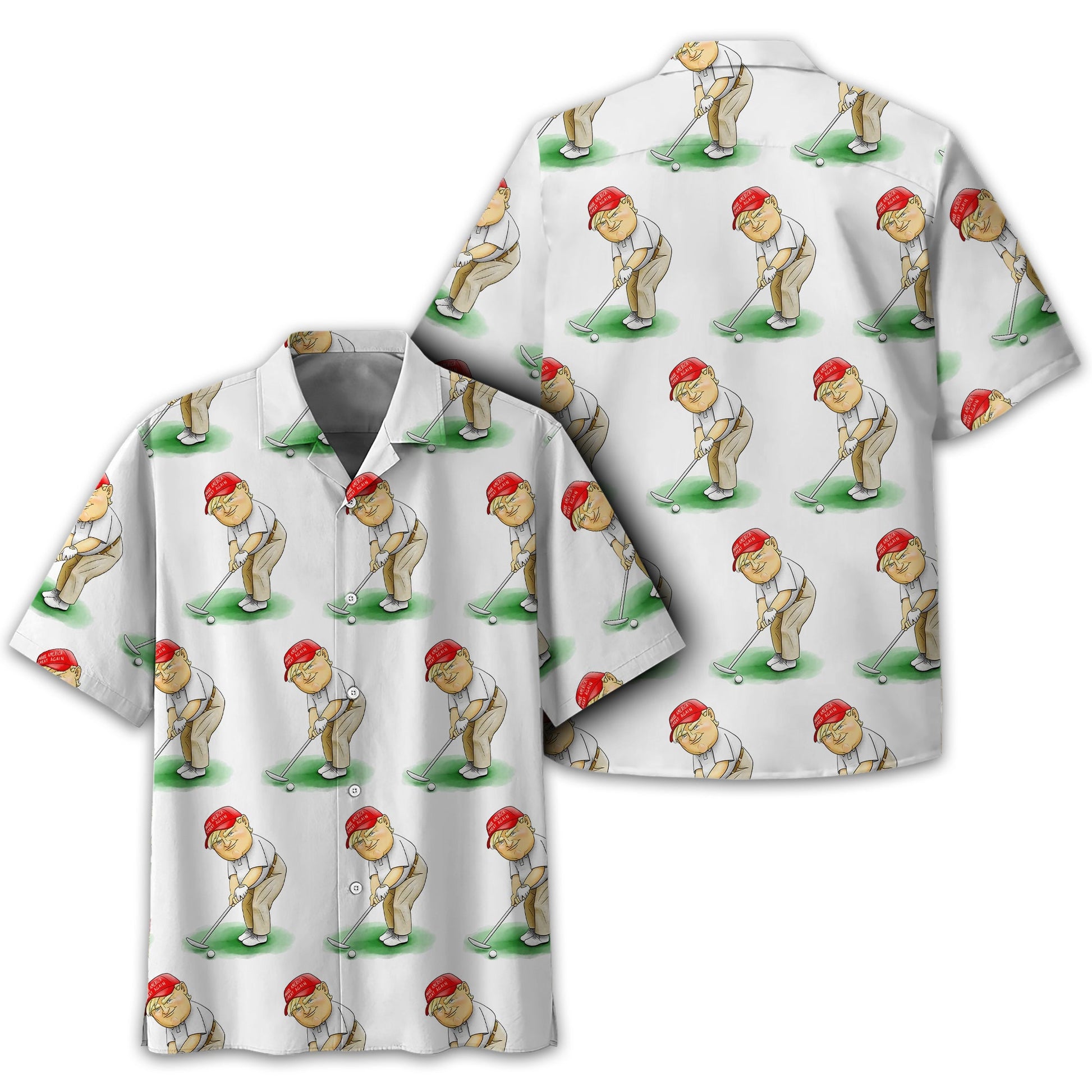 Trump Presidential Men's Golf Polo Shirt, Funny Golf Shirt, Gift For Golfers