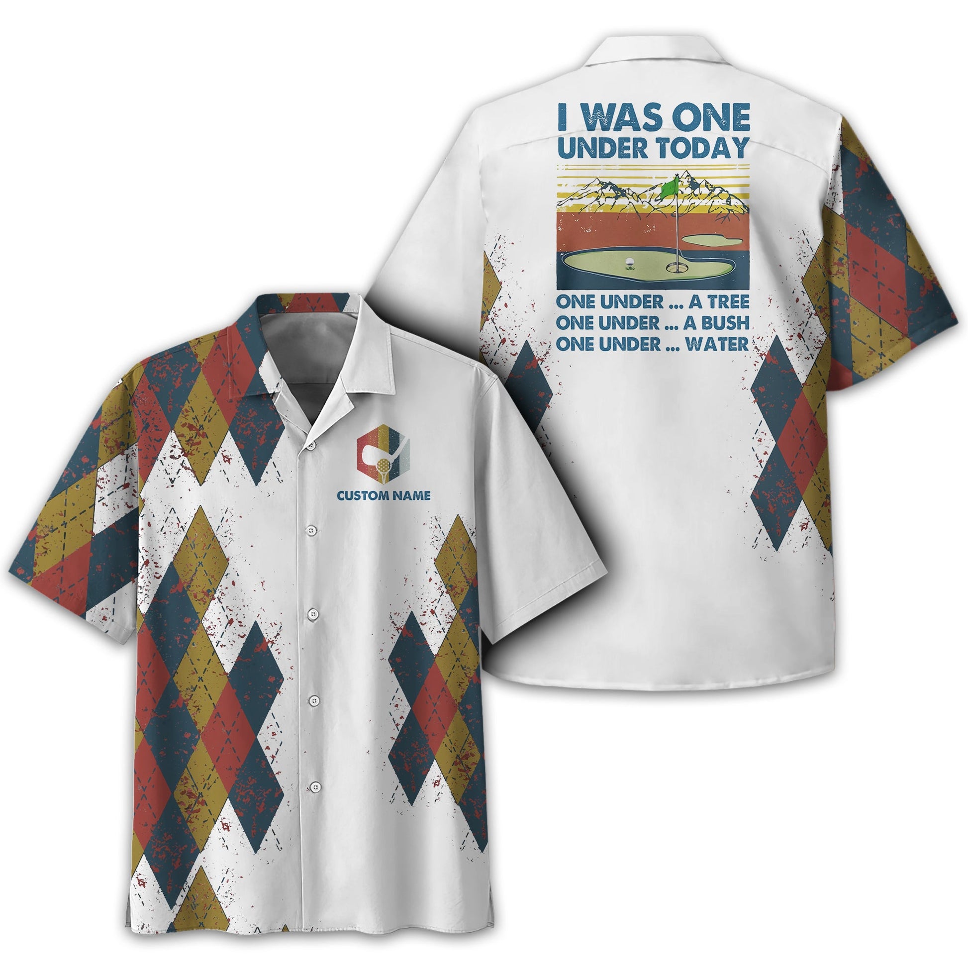 I Was One Under Today Custom Golf Polo Shirt, Golf Shirt For Men, Gift For Golfers