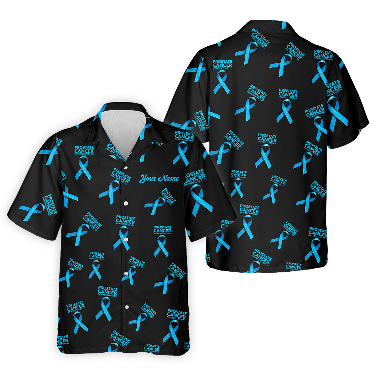 Prostate Cancer Awareness Blue Ribbon Golf Tops For Men, Unique Gift For Golfer, Golfing Apparel