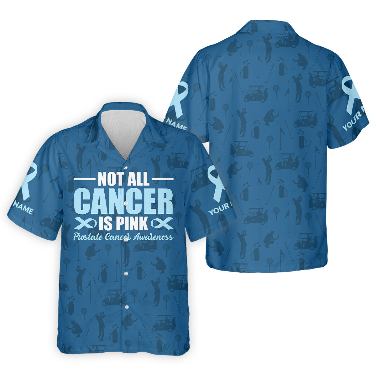 Not All Cancer Is Pink Prostate Cancer Awareness Golf Tops For Men, Mens Golf Polo Shirts