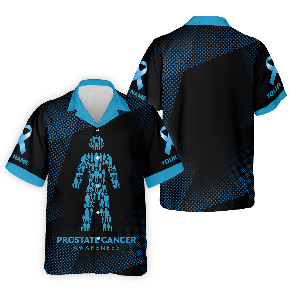 Prostate Cancer Awareness Black And Blue Polo, Mens Golf Polo Shirts, Cancer Awareness Shirt, Cancer Survivor Shirt