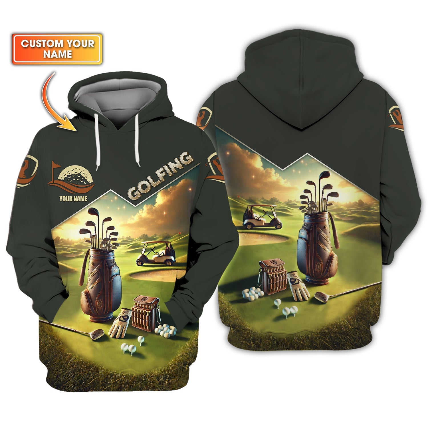 Golf Course Custom Name Golf Shirt, Gift For Golfers, Golf Gift For Men