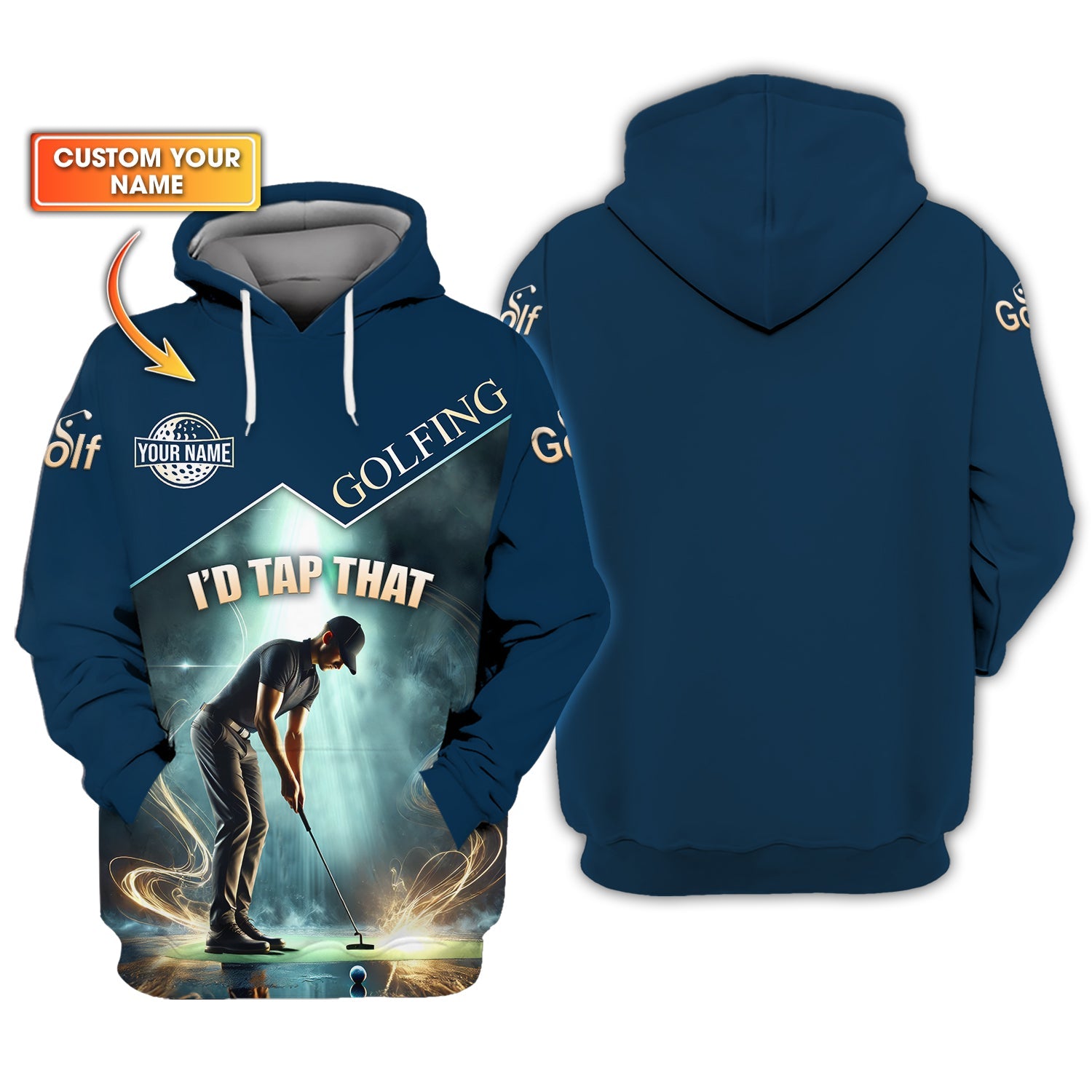 I'd Tap That Custom Golf Polo Shirt, Gift For Golfers, Golf Gift For Men