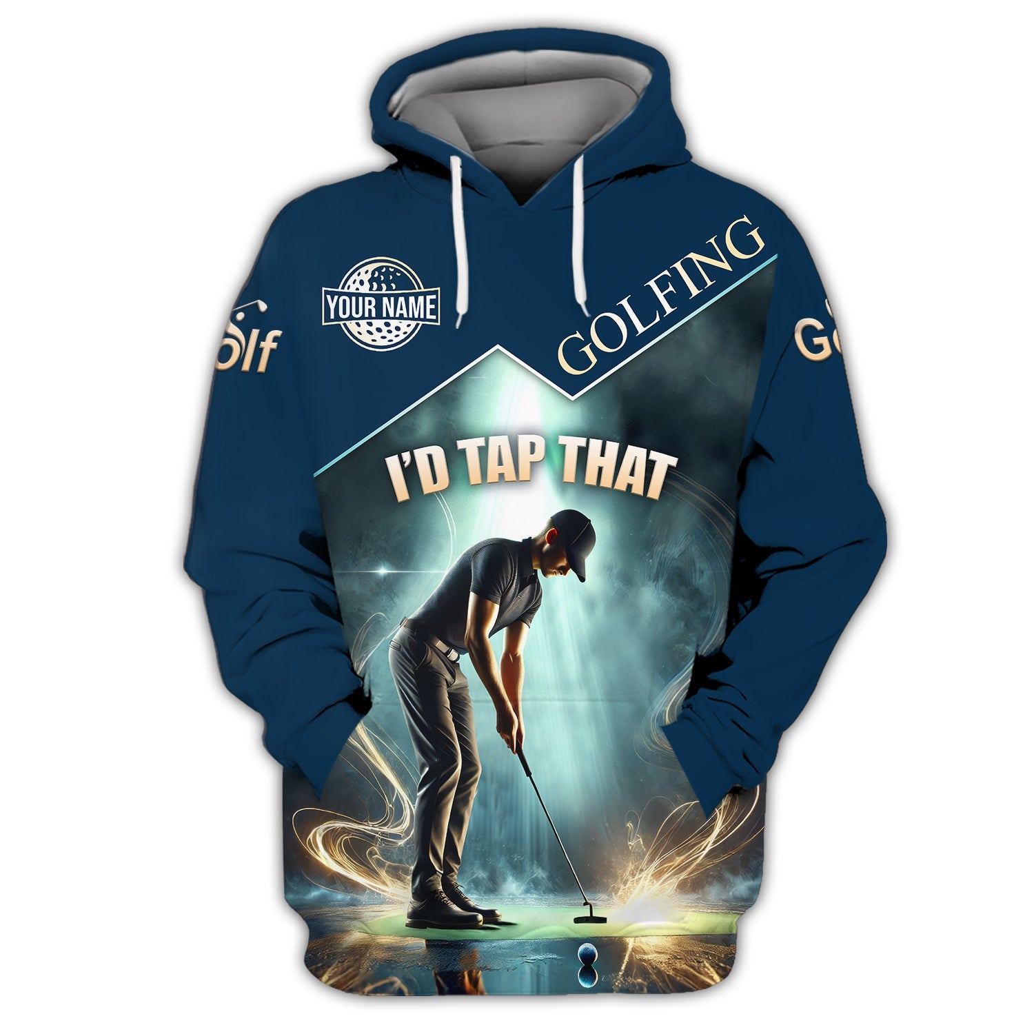 I'd Tap That Custom Golf Polo Shirt, Gift For Golfers, Golf Gift For Men