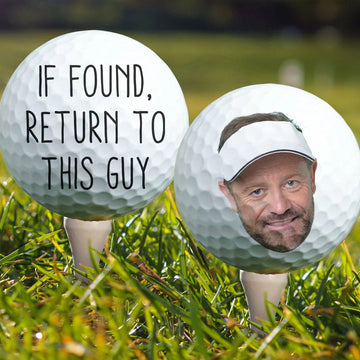 If Found Return To This Guy Custom Face Golf Balls, Funny Golf Balls, Gift For Dad