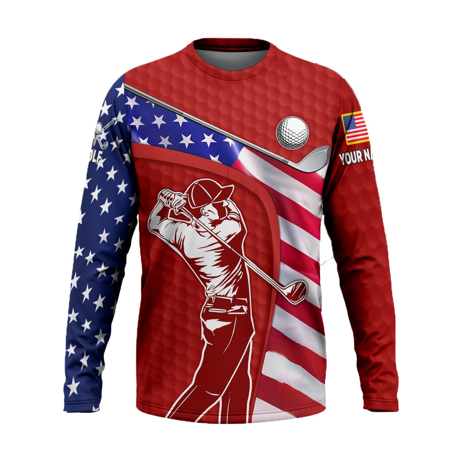 Red Custom Men's Golf Polo Shirt, Golfing Apparel, Mens Golf Gift