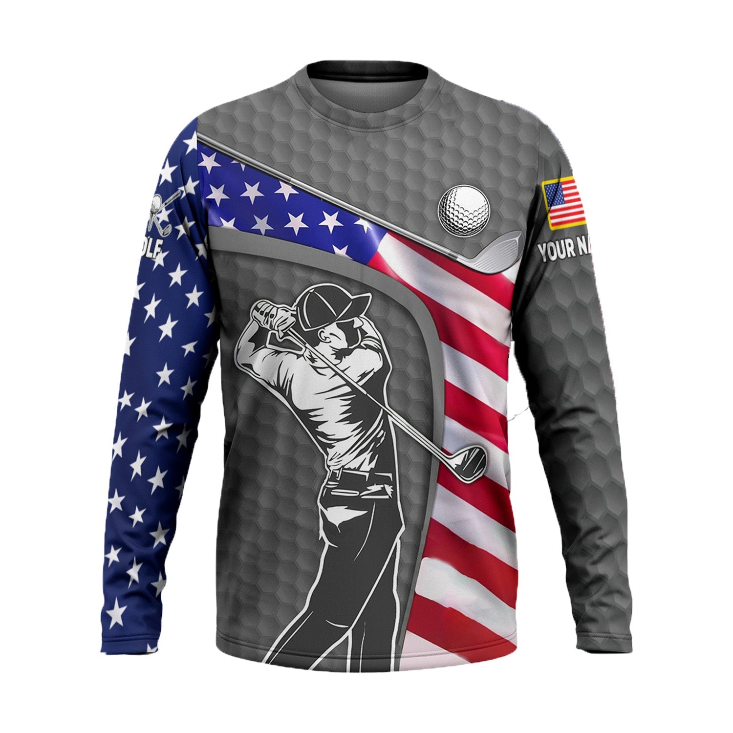 Grey Custom Men's Golf Polo Shirt, Golfing Apparel, Mens Golf Gift