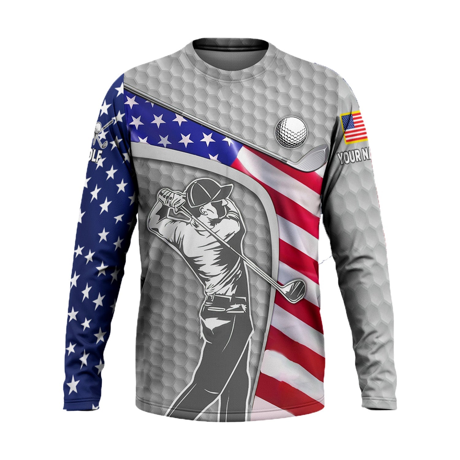 Light Grey Custom Men's Golf Polo Shirt, Golfing Apparel, Mens Golf Gift