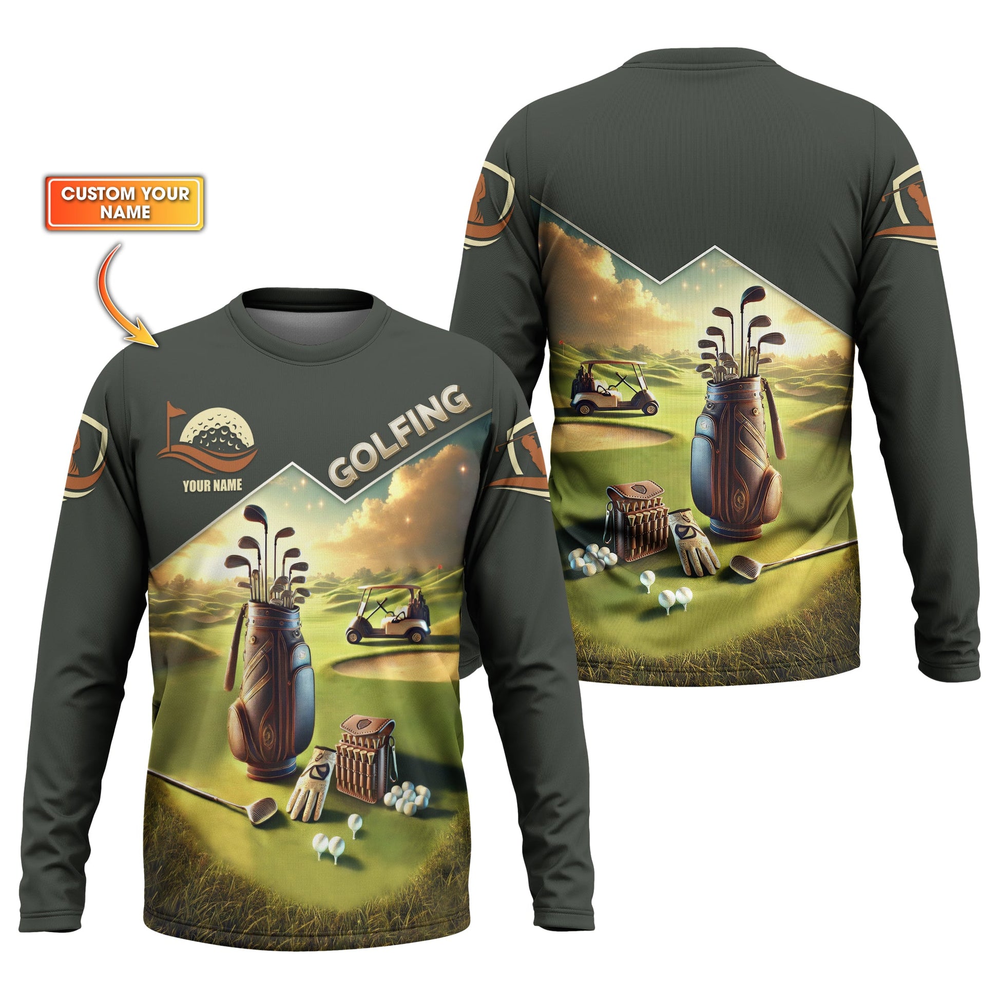 Golf Course Custom Name Golf Shirt, Gift For Golfers, Golf Gift For Men