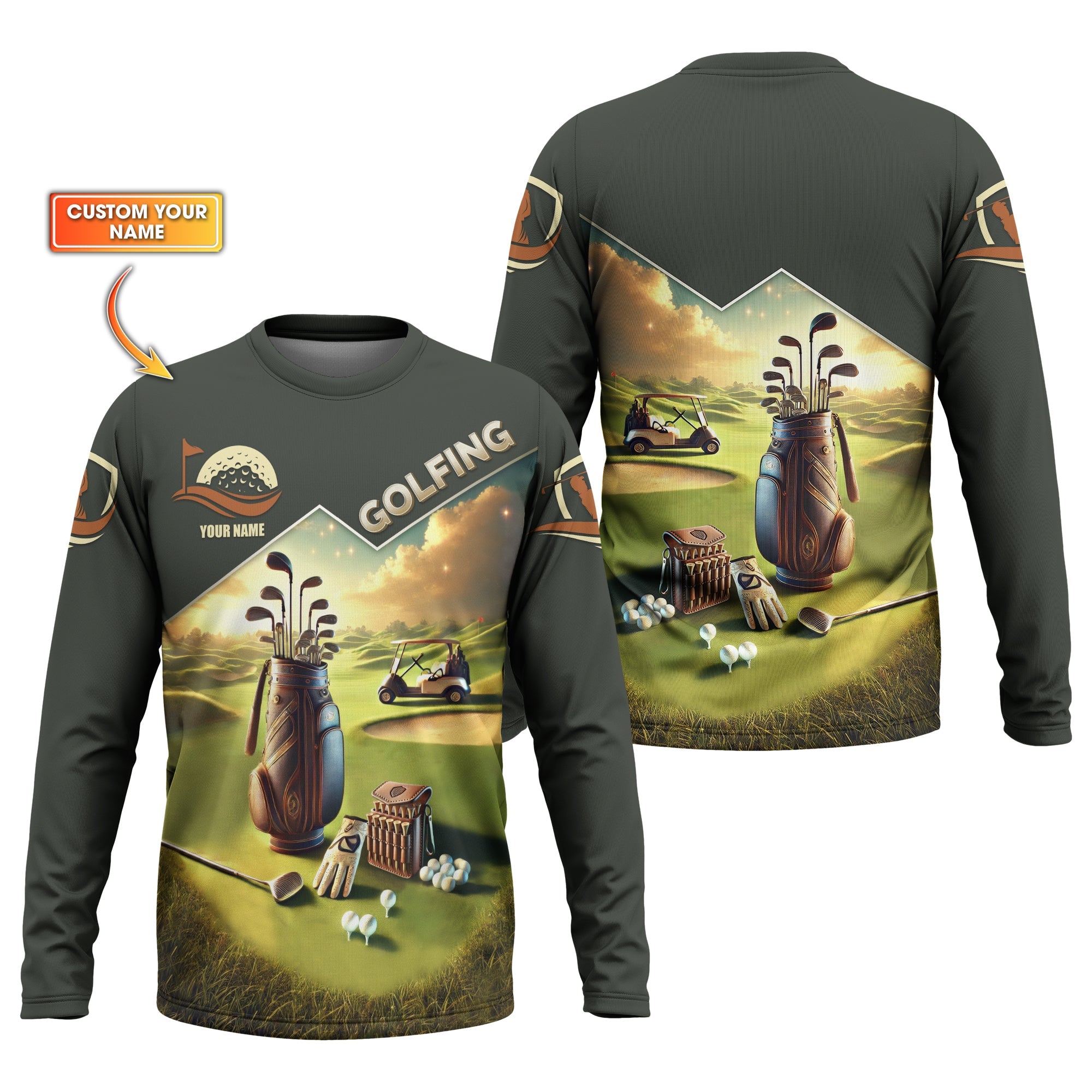 Golf Course Custom Name Golf Shirt, Gift For Golfers, Golf Gift For Men