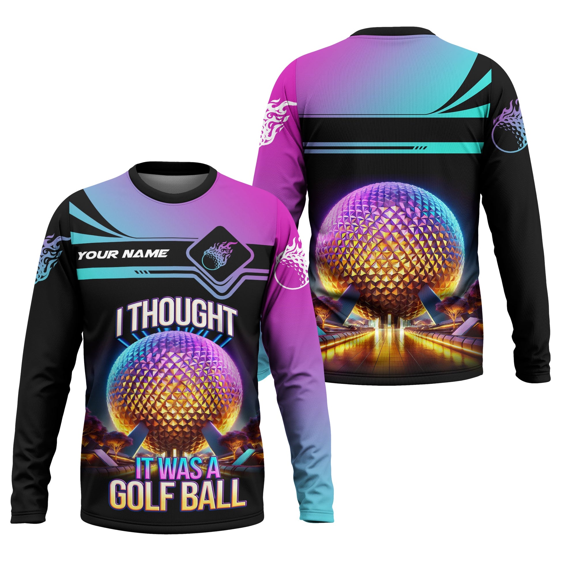 I Thought It Was A Golf Ball Custom Golf Polo Shirt, Gift For Golfers, Golf Gift Ideas, Funny Golf Shirt