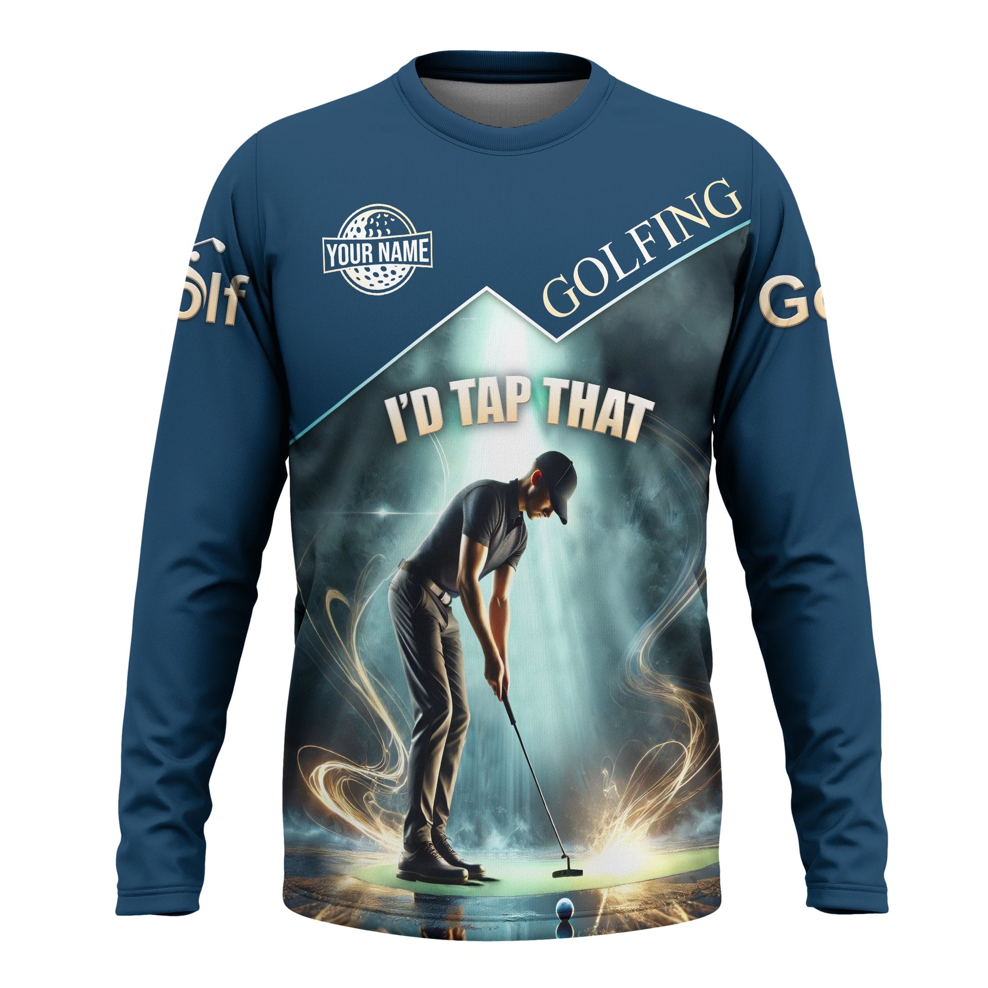 I'd Tap That Custom Golf Polo Shirt, Gift For Golfers, Golf Gift For Men