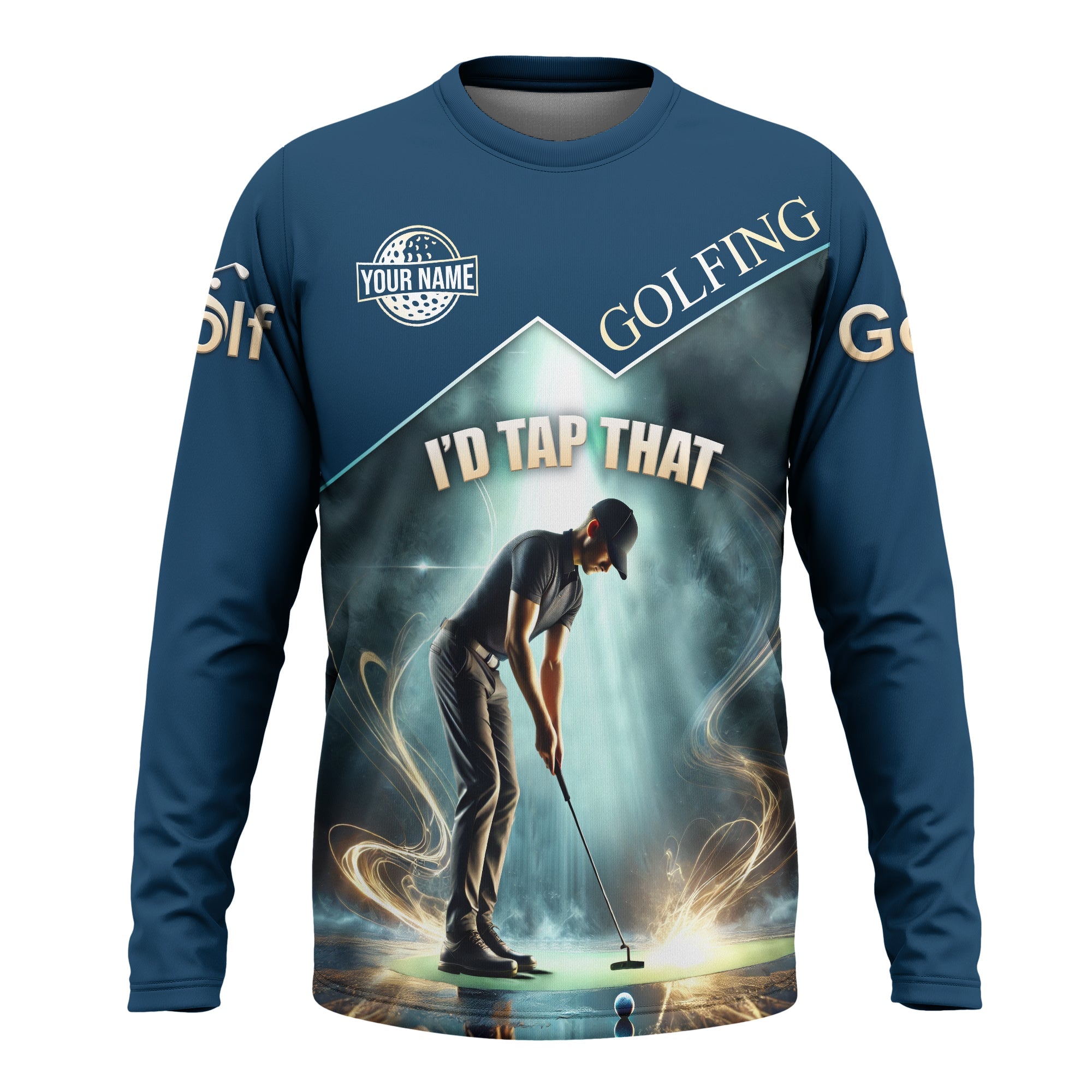 I'd Tap That Custom Golf Polo Shirt, Gift For Golfers, Golf Gift For Men