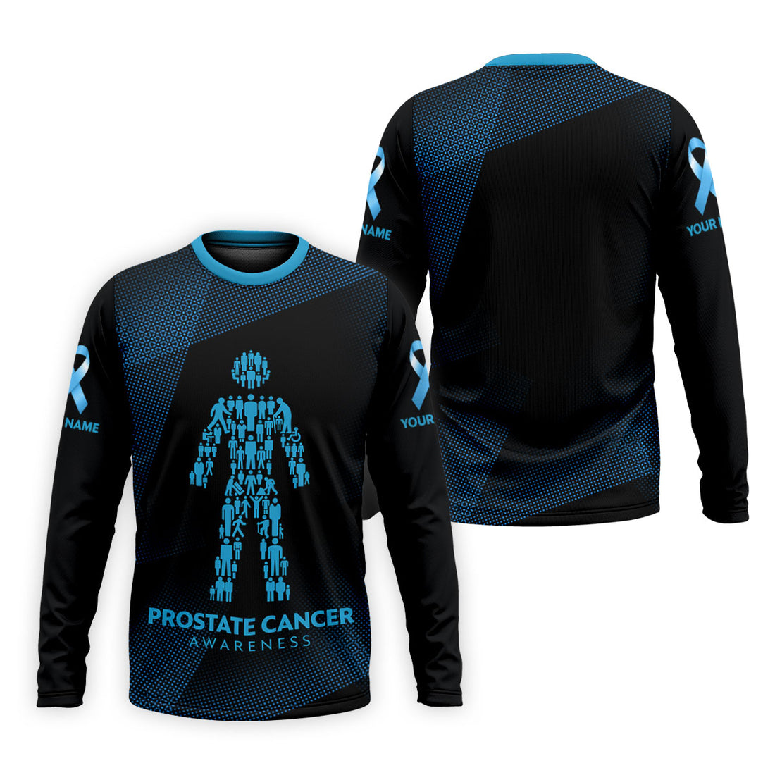 Prostate Cancer Awareness Black And Blue Polo, Mens Golf Polo Shirts, Cancer Awareness Shirt, Cancer Survivor Shirt