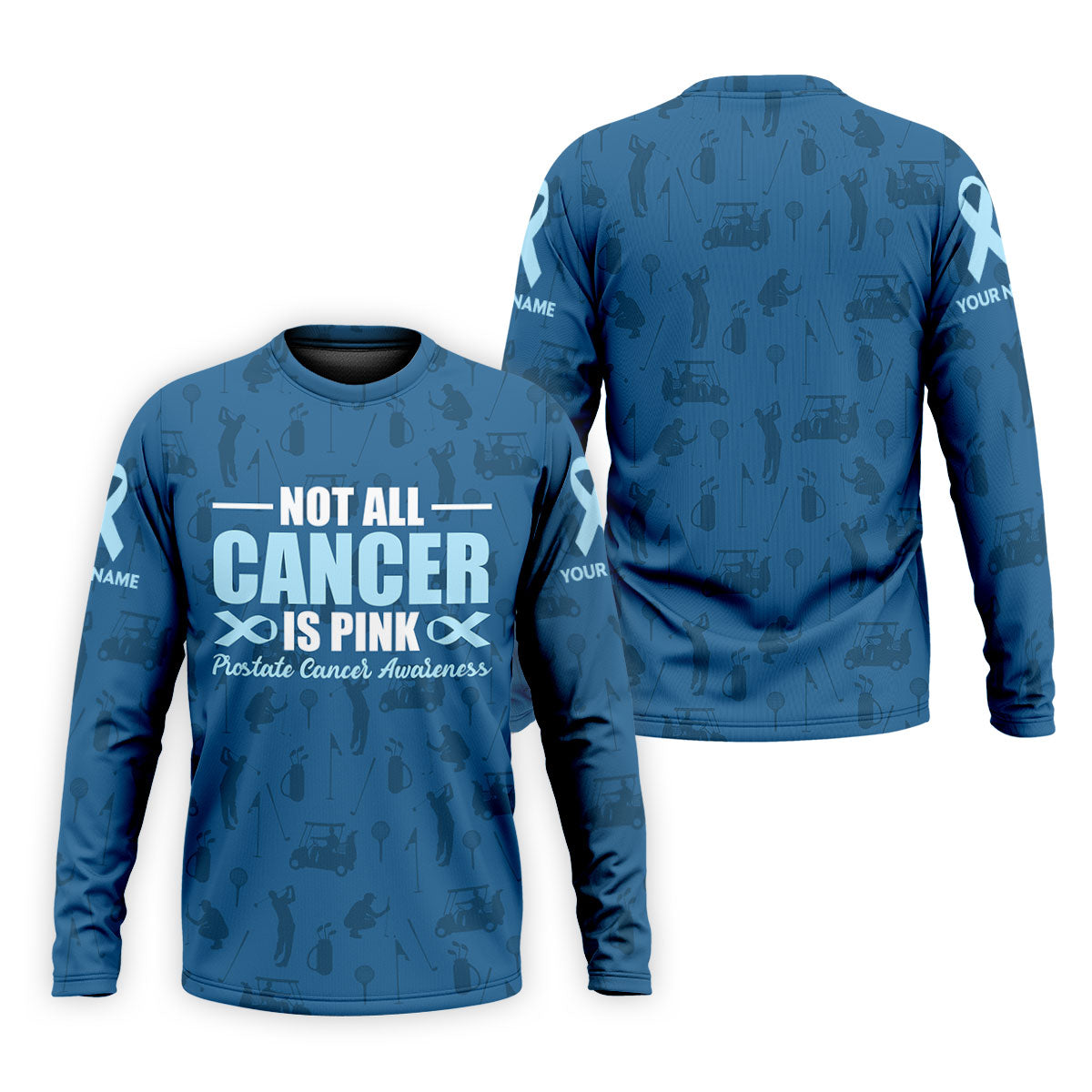 Not All Cancer Is Pink Prostate Cancer Awareness Golf Tops For Men, Mens Golf Polo Shirts