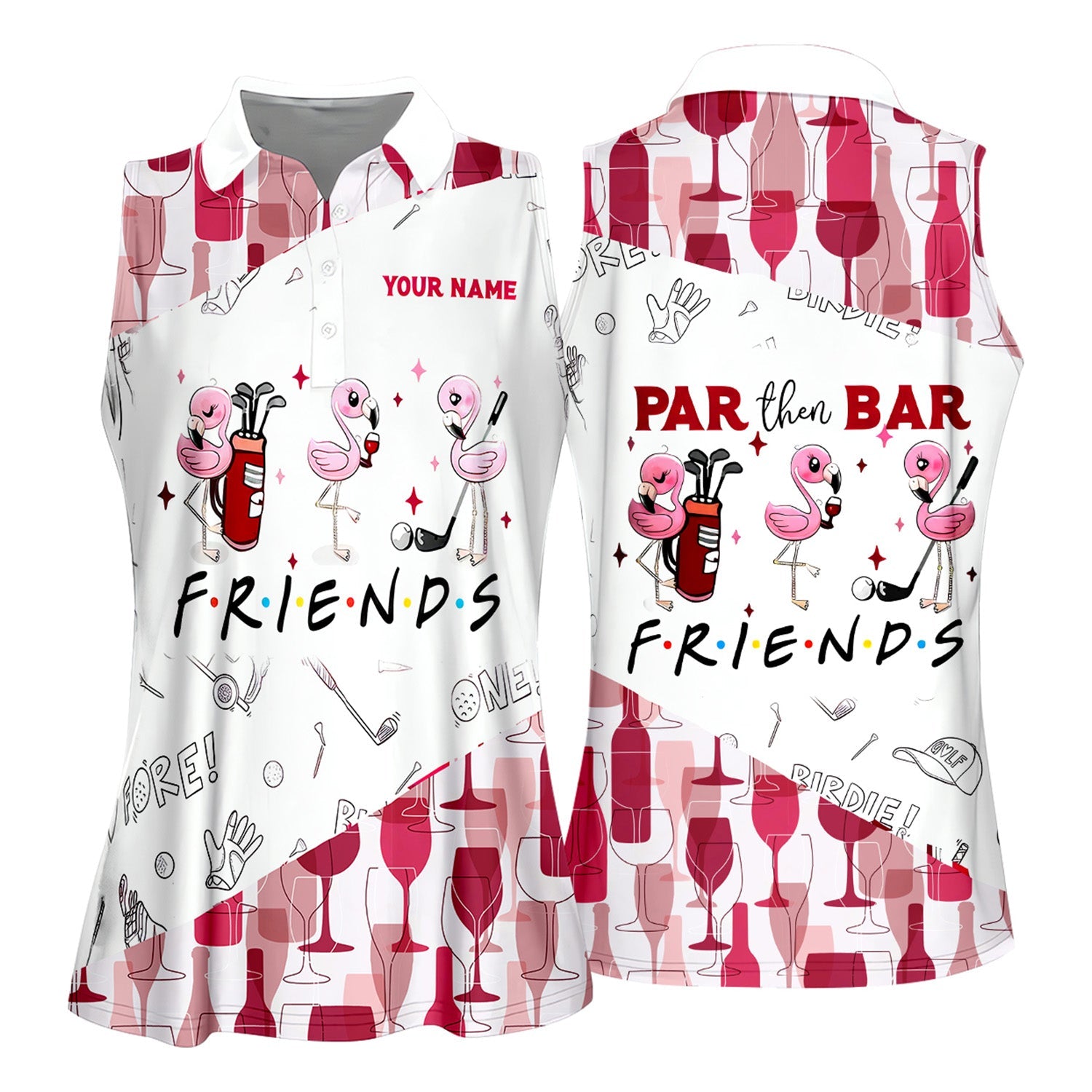 Par Then Bar Custom Funny Womens Golf Polo Shirt, Ladies Golf Polos Gifts