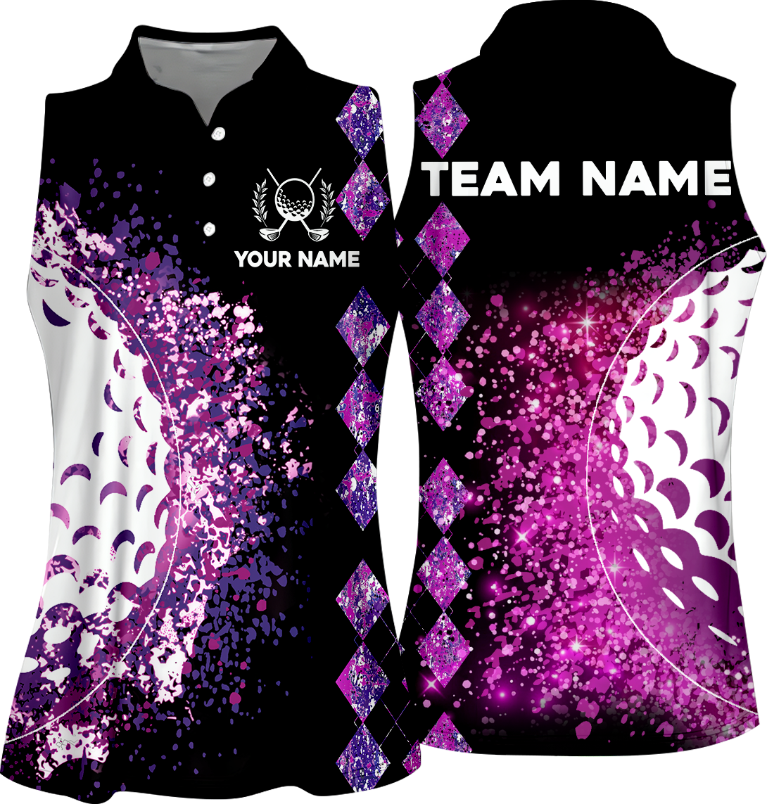 Colorful Golf Shirt, Custom Womens Golf Polo Shirt With Team Name, Golfing Apparel, Womens Golf Gifts