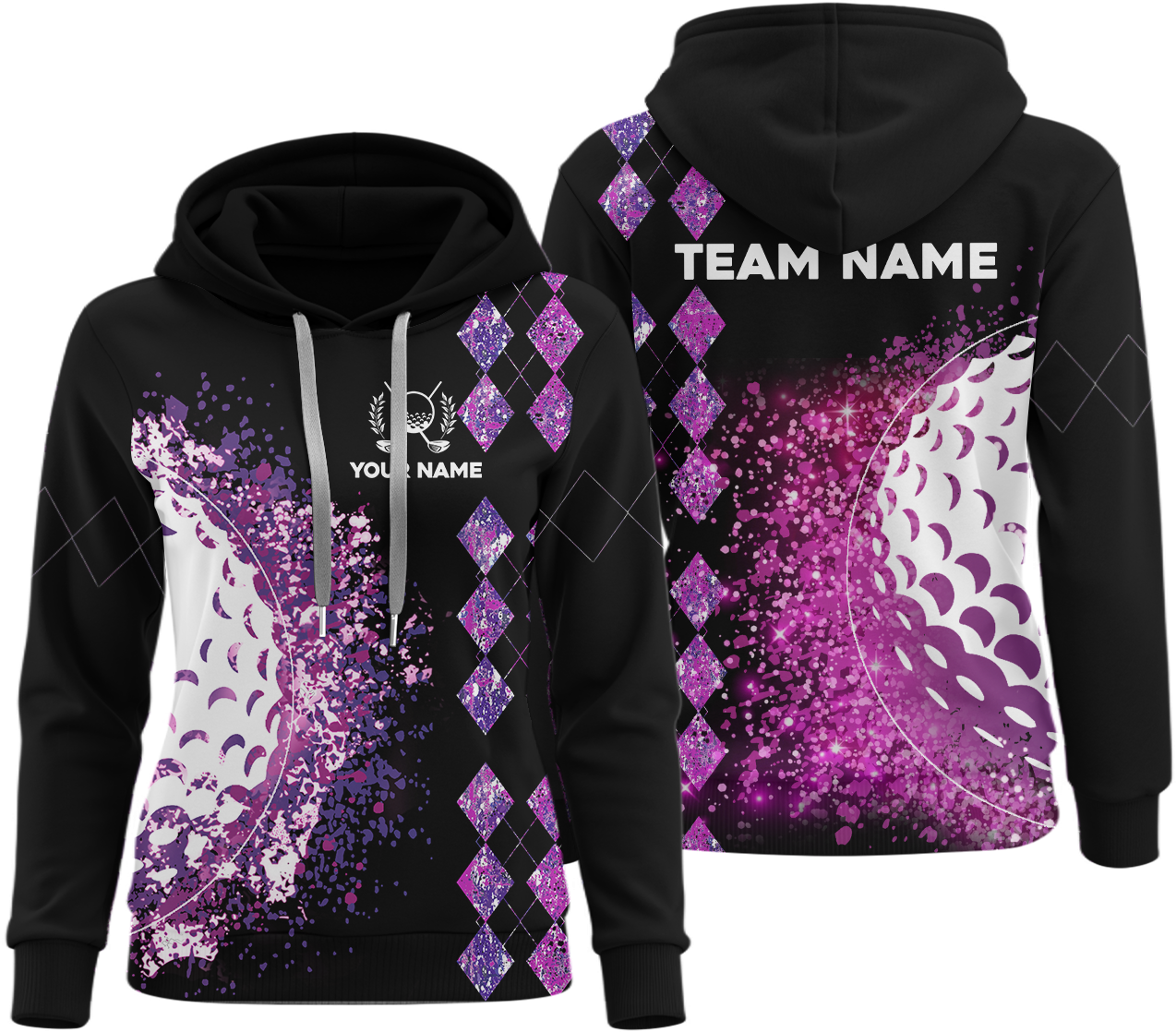 Colorful Golf Shirt, Custom Womens Golf Polo Shirt With Team Name, Golfing Apparel, Womens Golf Gifts