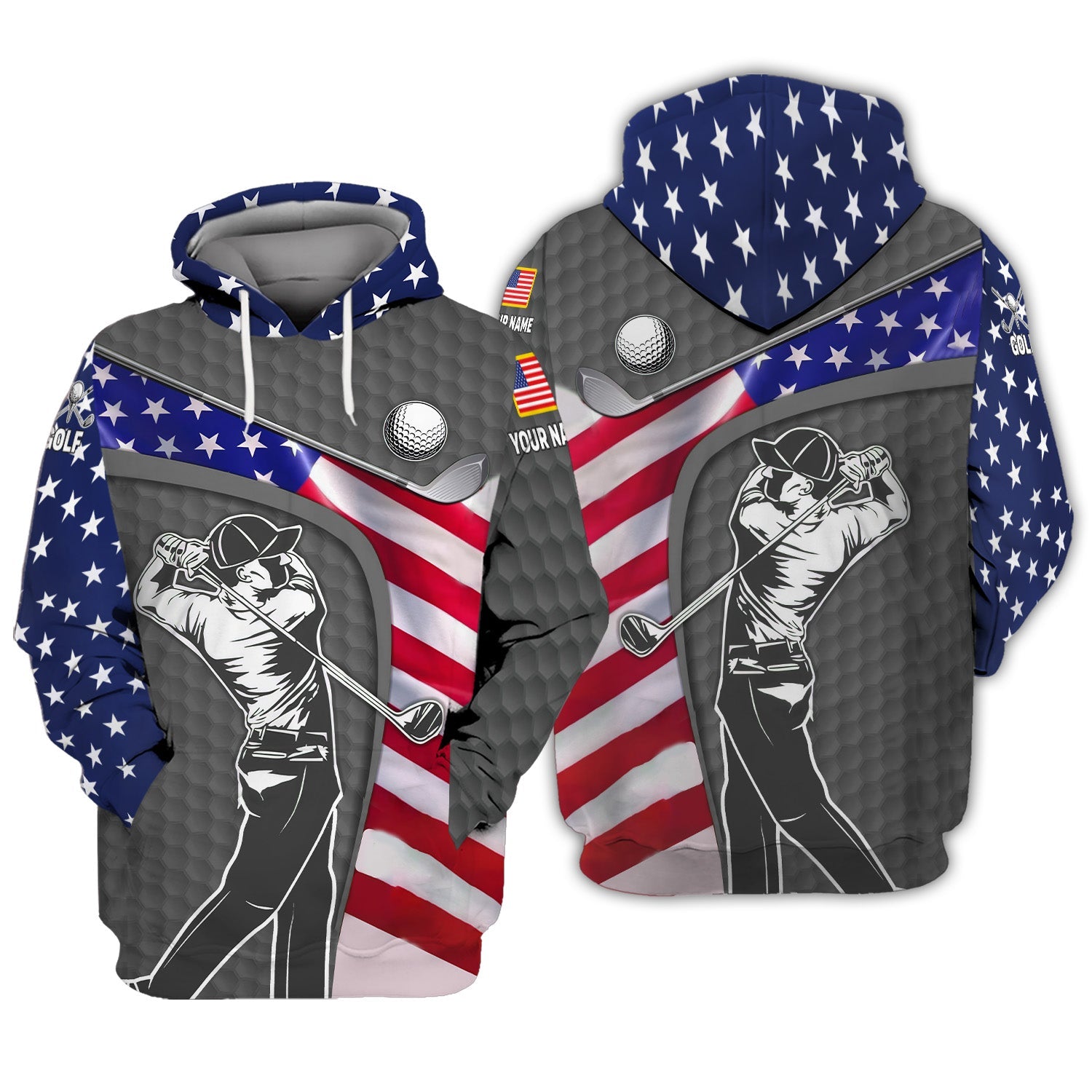 Grey Custom Men's Golf Polo Shirt, Golfing Apparel, Mens Golf Gift