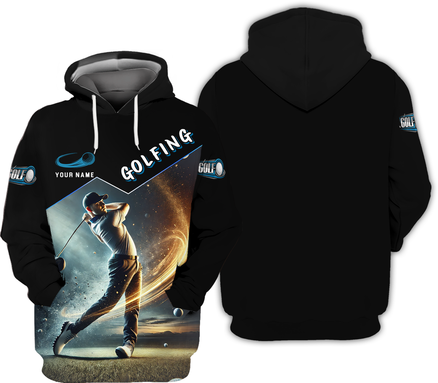 Golf Swing Custom Golf Polo Shirt, Golfing Apparel, Gift For Golfers