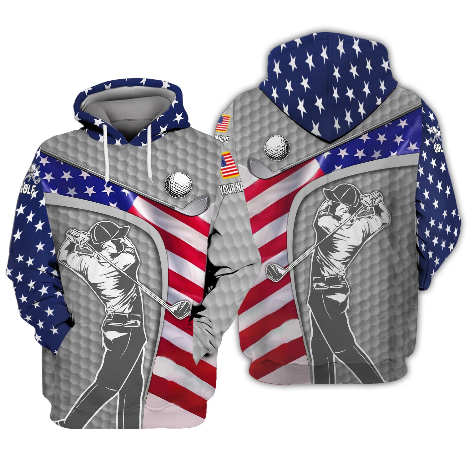 Light Grey Custom Men's Golf Polo Shirt, Golfing Apparel, Mens Golf Gift