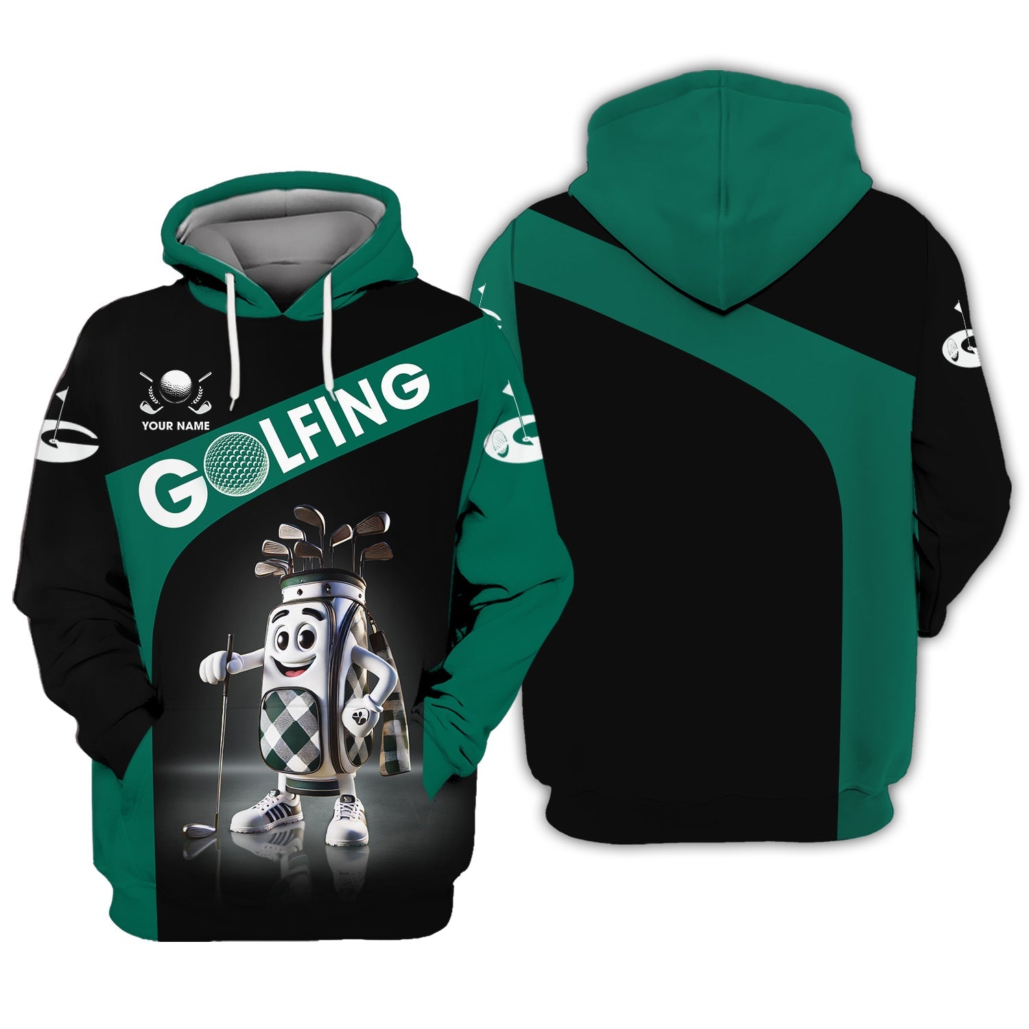 Golfing Custom Funny Men's Golf Polo Shirt, Golfing Apparel, Mens Golf Gift