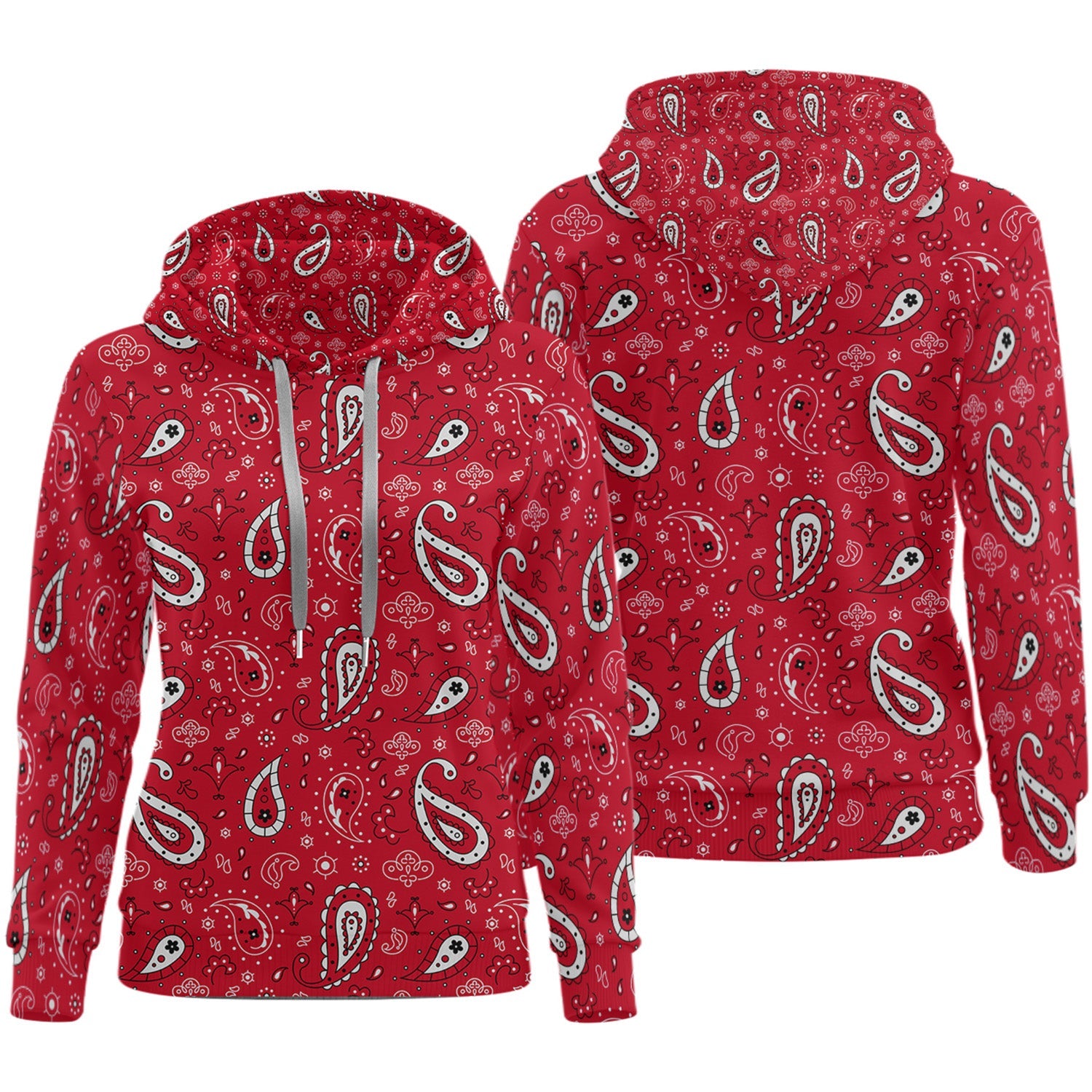 Paisley Bandana Funny Long Sleeve Polos Womens, Custom Ladies Golf Shirt