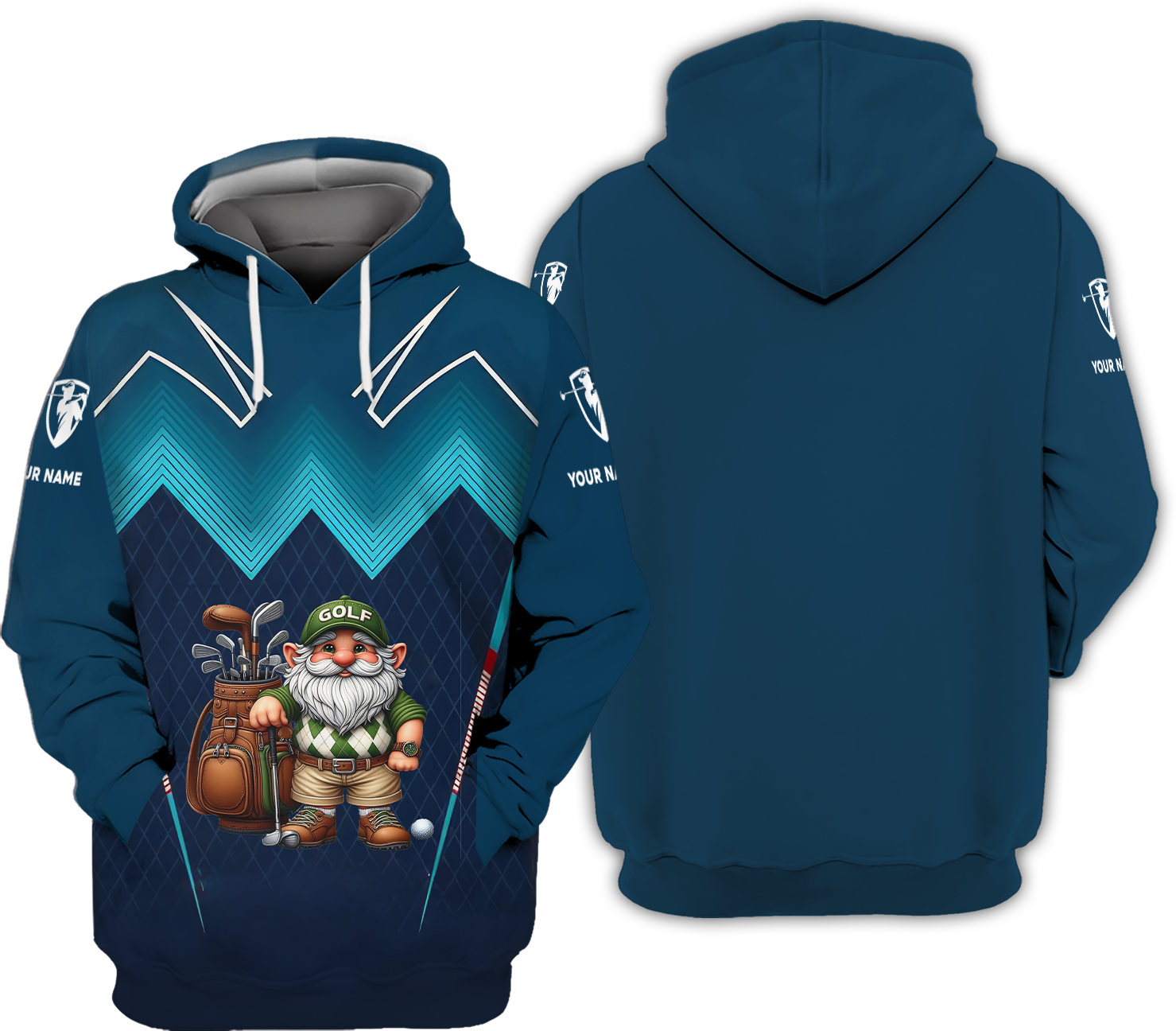 Custom Golfing Gnomes Men's Golf Polo Shirt, Golfing Apparel, Gift For Golfers