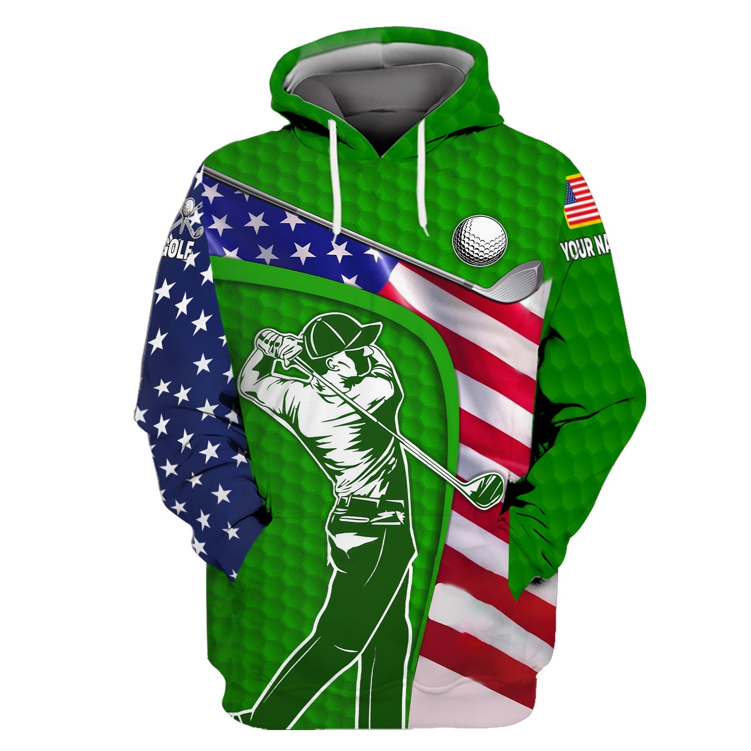 Green Custom Men's Golf Polo Shirt, Golfing Apparel, Mens Golf Gift