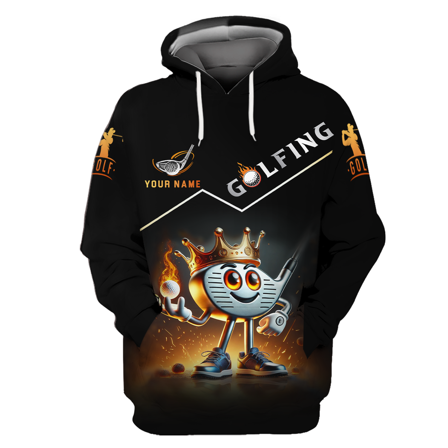 Custom Name Men's Golf Polo Shirt, Golfing Apparel, Golf Gift For Men