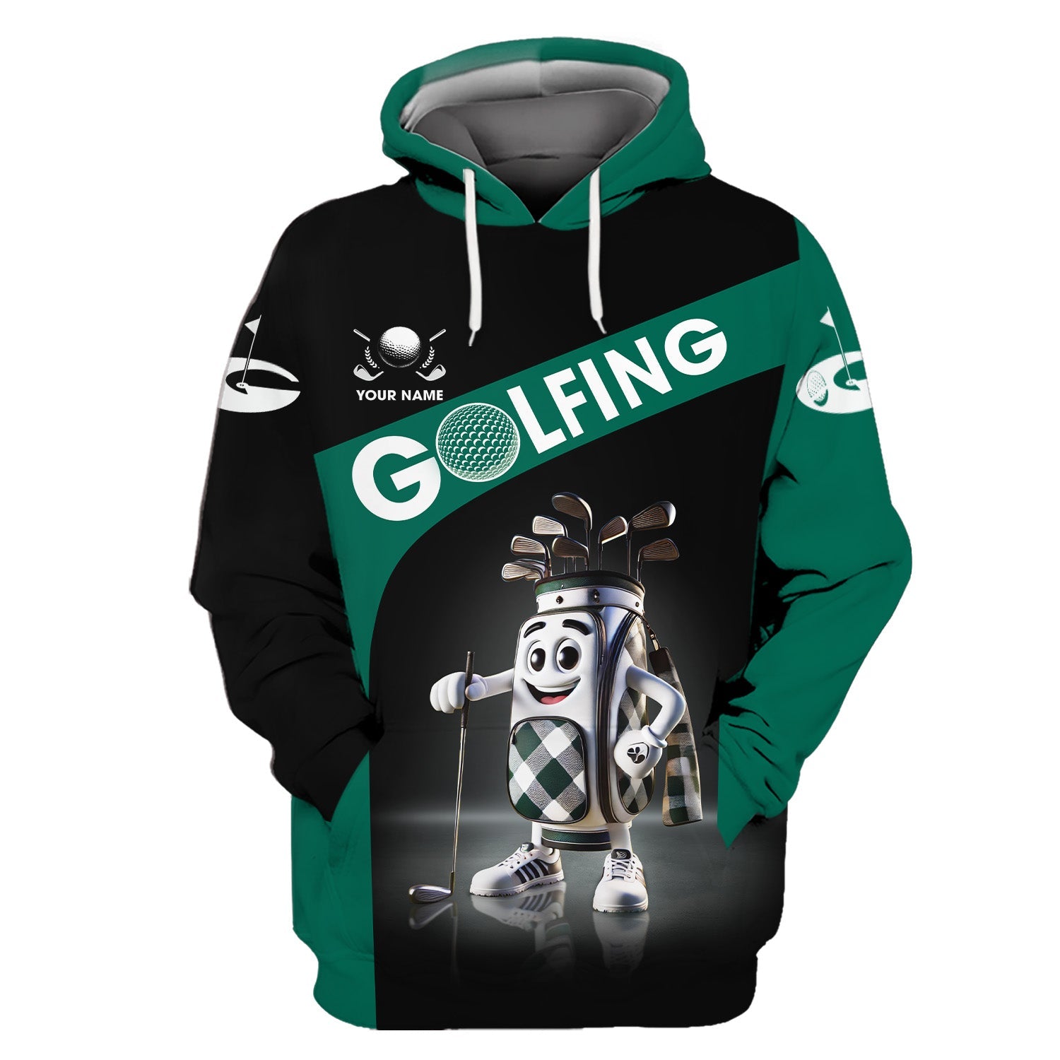 Golfing Custom Funny Men's Golf Polo Shirt, Golfing Apparel, Mens Golf Gift