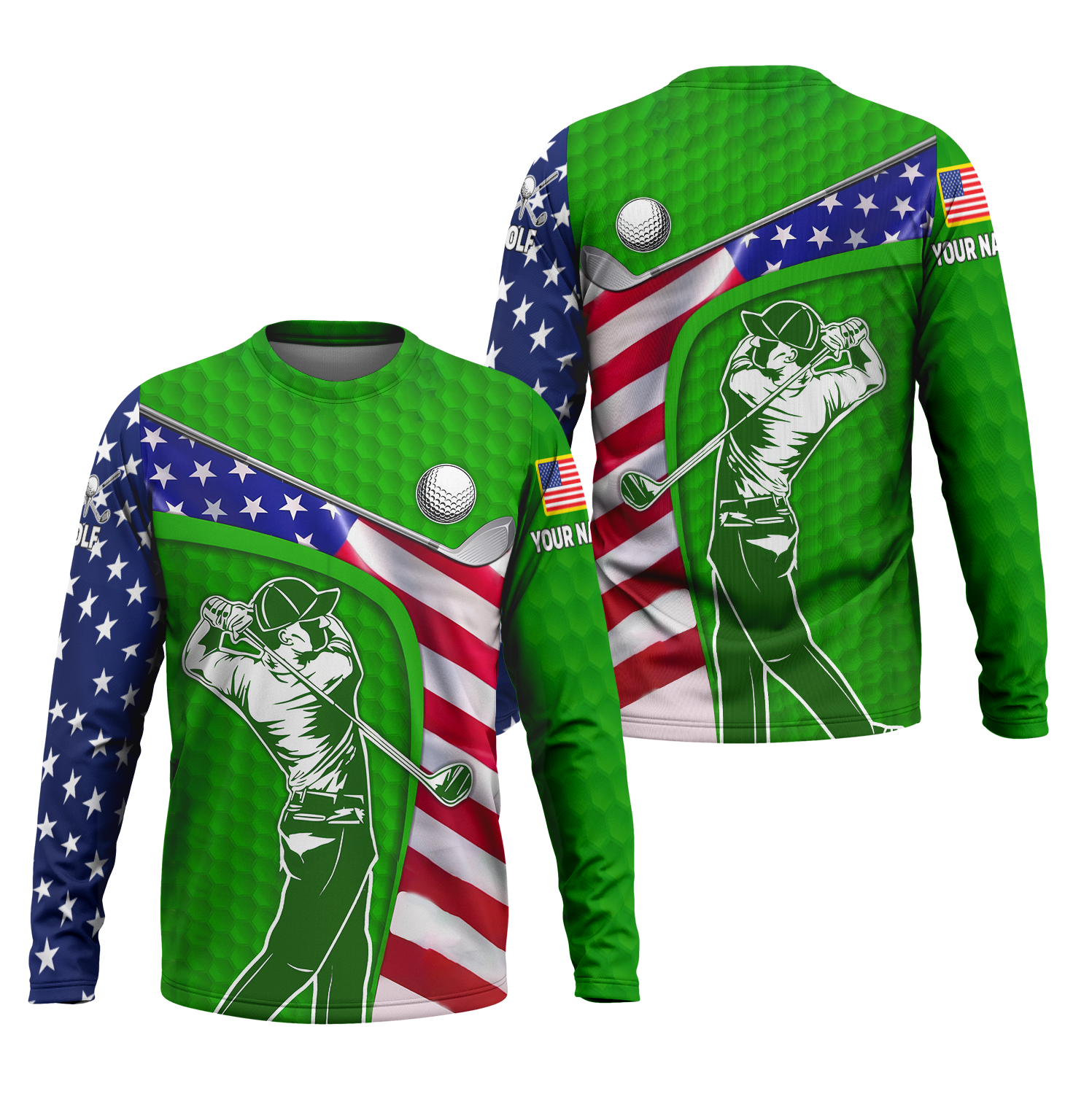 Green Custom Men's Golf Polo Shirt, Golfing Apparel, Mens Golf Gift