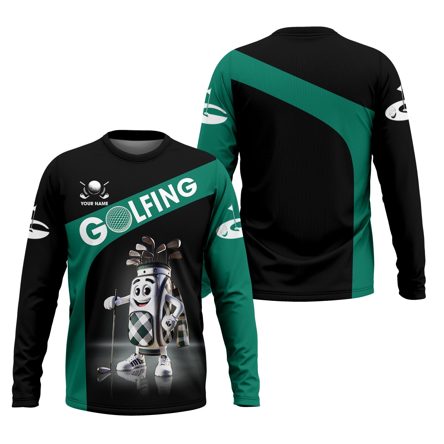 Golfing Custom Funny Men's Golf Polo Shirt, Golfing Apparel, Mens Golf Gift