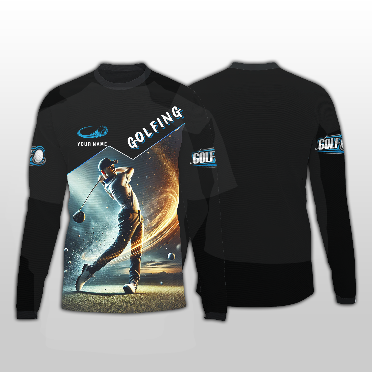 Golf Swing Custom Golf Polo Shirt, Golfing Apparel, Gift For Golfers