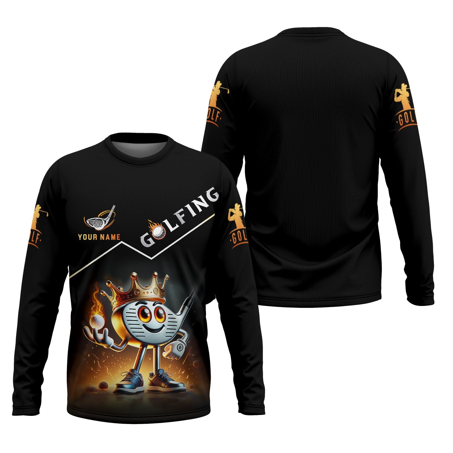 Custom Name Men's Golf Polo Shirt, Golfing Apparel, Golf Gift For Men